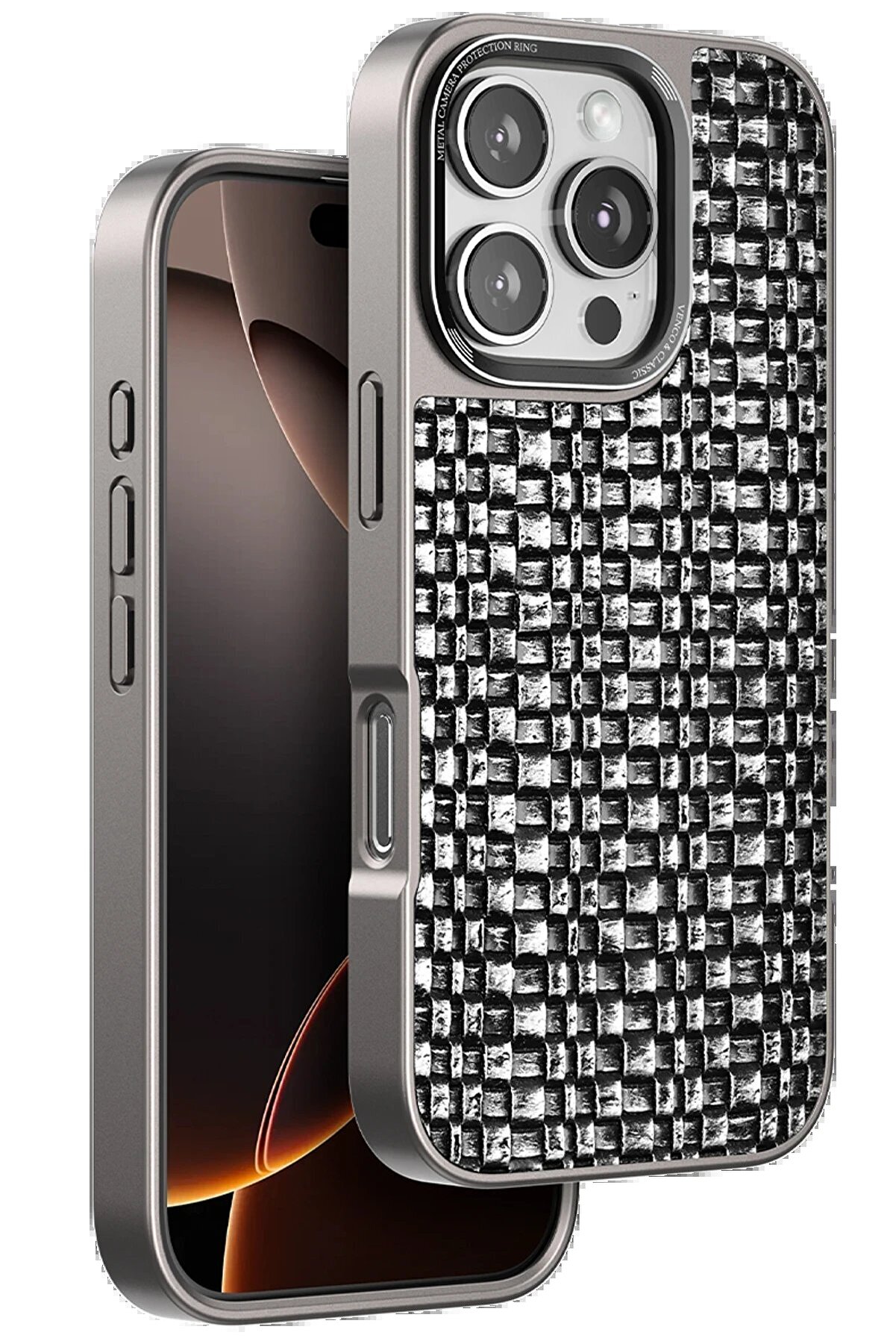 CepteToptan iPhone 16 Pro Brand Kapak - Gümüş - DROPX1061-2116