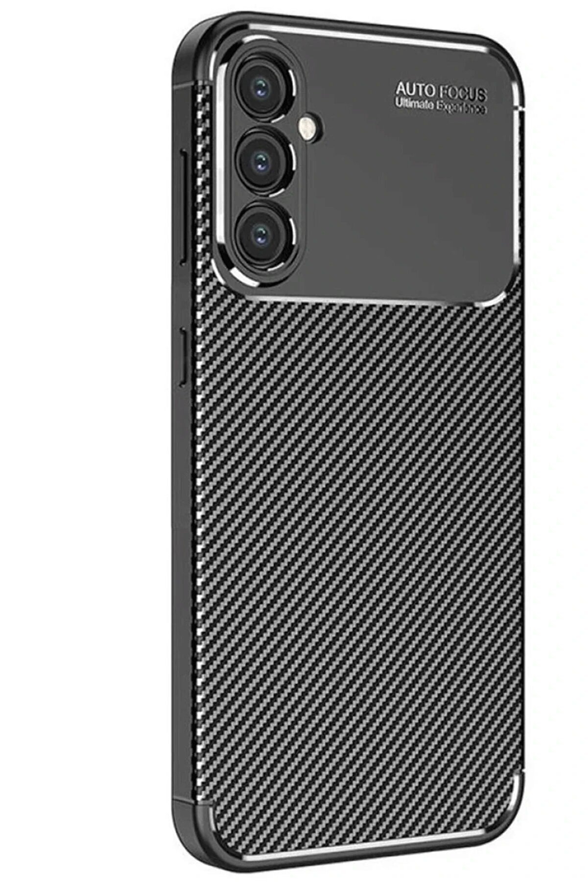 CepteToptan Samsung Galaxy S25 Kılıf Auto Focus Karbon Kapak - Siyah - DROPX9783-3259