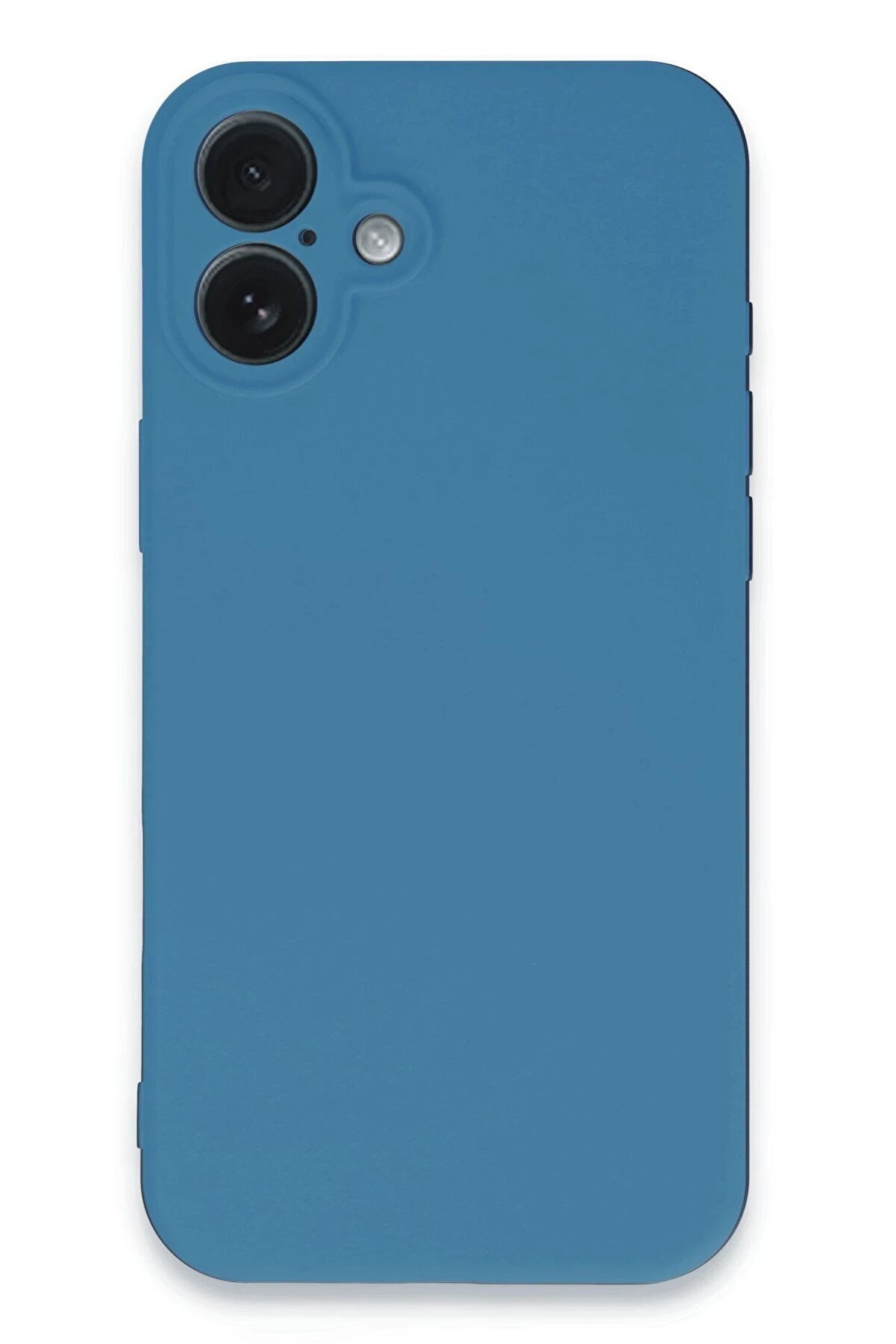 İphone 16 Plus Kılıf Nano İçi̇ Kadi̇fe Si̇li̇kon - Mavi̇ - Dropx7550-8256