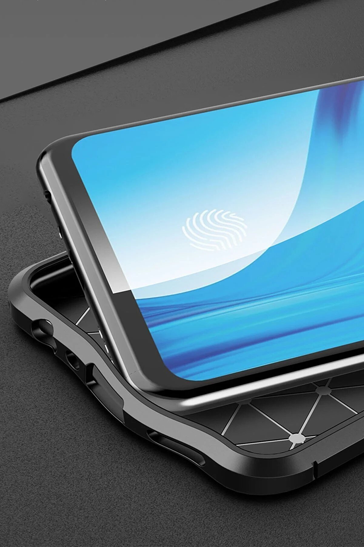 Oppo Reno 4 Li̇te Kılıf Auto Focus Kapak - Kırmızı - Dropx2059-1466