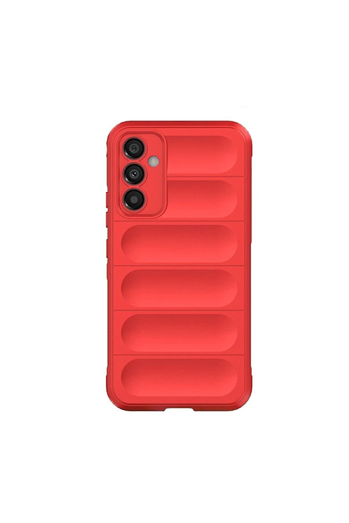 CepteToptan Samsung Galaxy A16 5G Kılıf Optimum Silikon - Kırmızı - DROPX2638-6326