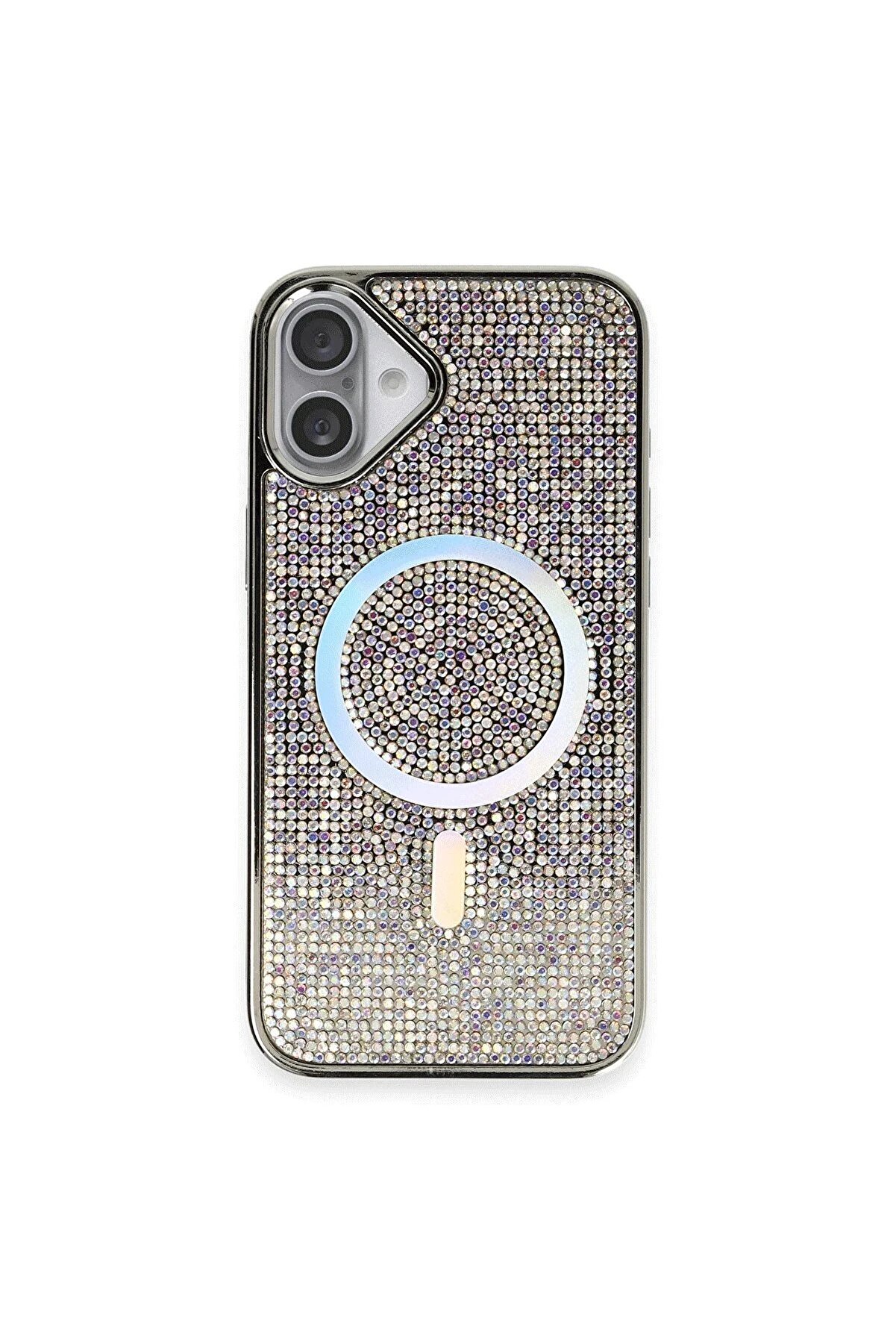 CepteToptan iPhone 16 Plus Kılıf Diamond Magsafe Kapak - Rainbow - DROPX6723-3335