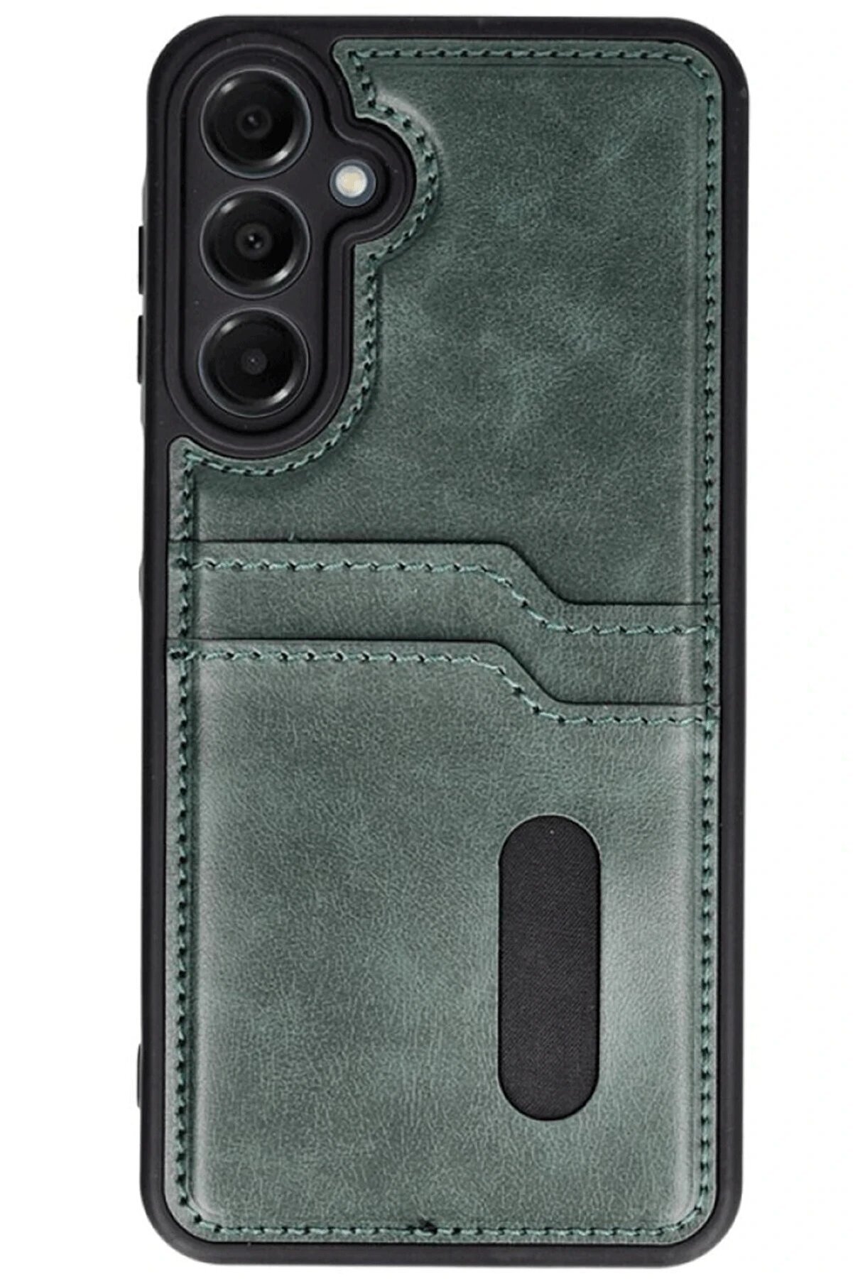 Samsung Galaxy A16 5G Kılıf Sara Kartvi̇zi̇tli̇ Deri̇ Kılıf - Koyu Yeşi̇l - Dropx2077-2559