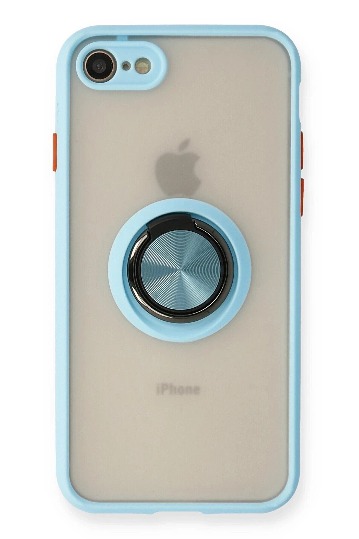CepteToptan iPhone 7 Kılıf Montreal Y&uuml;z&uuml;kl&uuml; Silikon Kapak - Buz Mavi - DROPX5556-2715