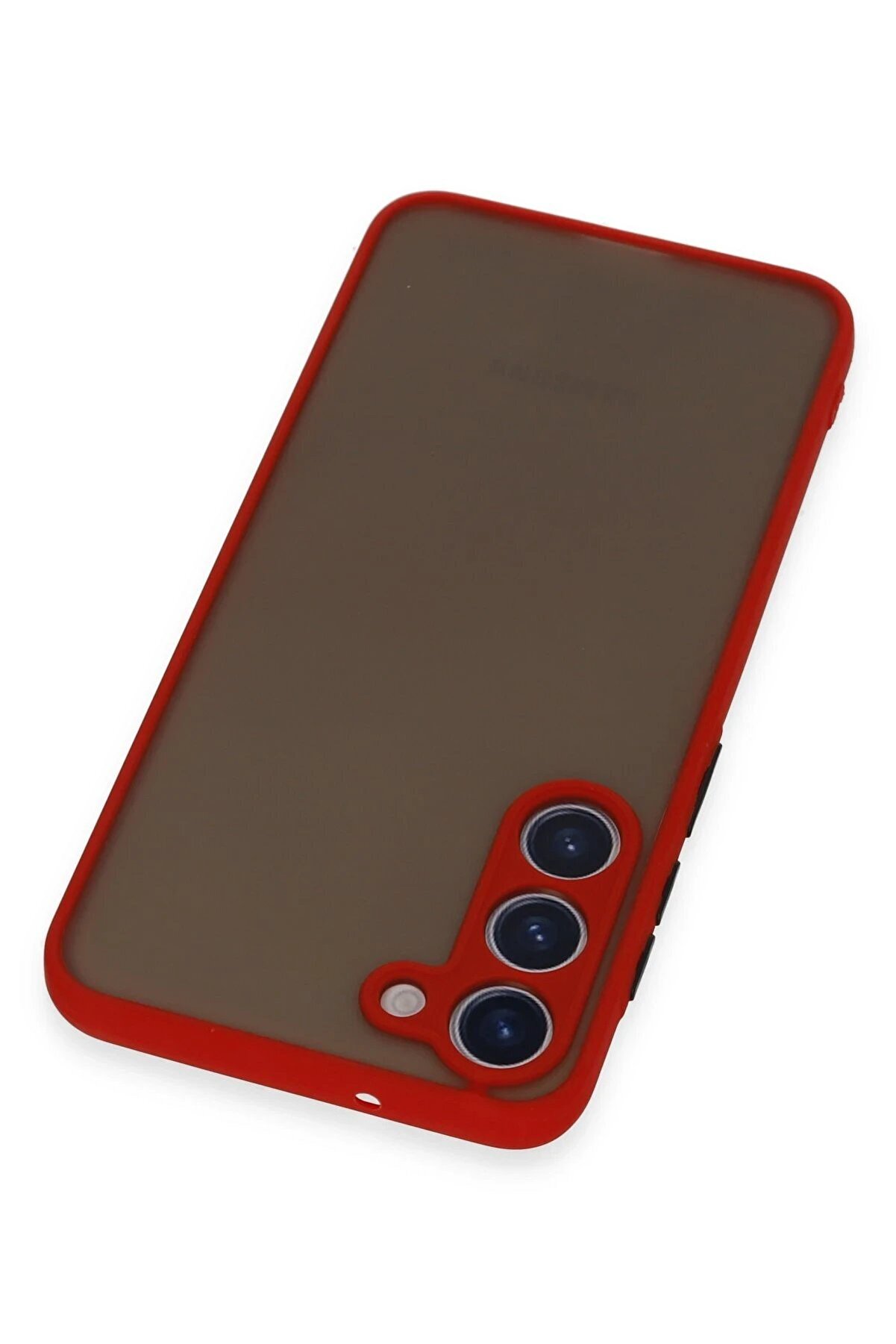 Samsung Galaxy S23 Plus Kılıf Montreal Si̇li̇kon Kapak - Kırmızı - Dropx3223-3676