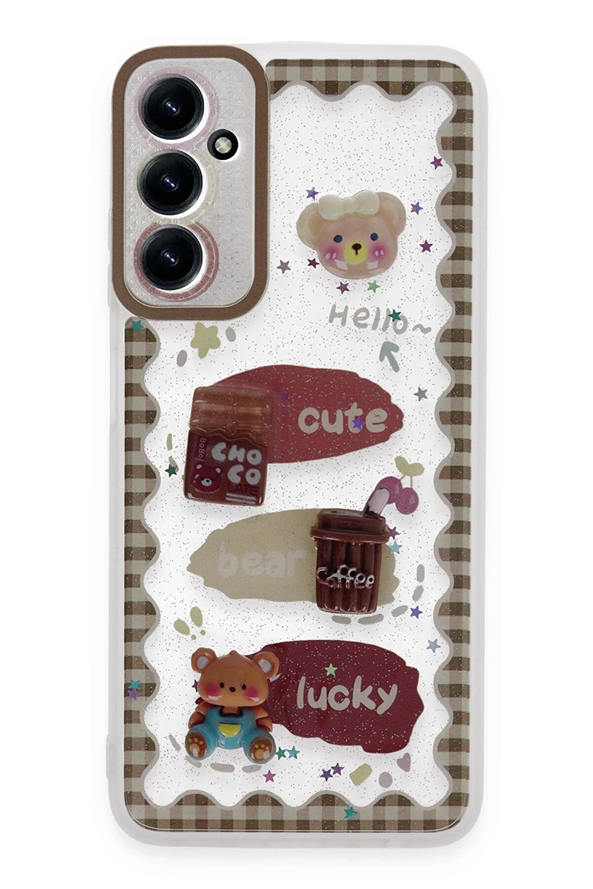 CepteToptan Samsung Galaxy A15 4G Kılıf Sweet Desenli Silikon Kapak - Şeffaf - DROPX3257-8831