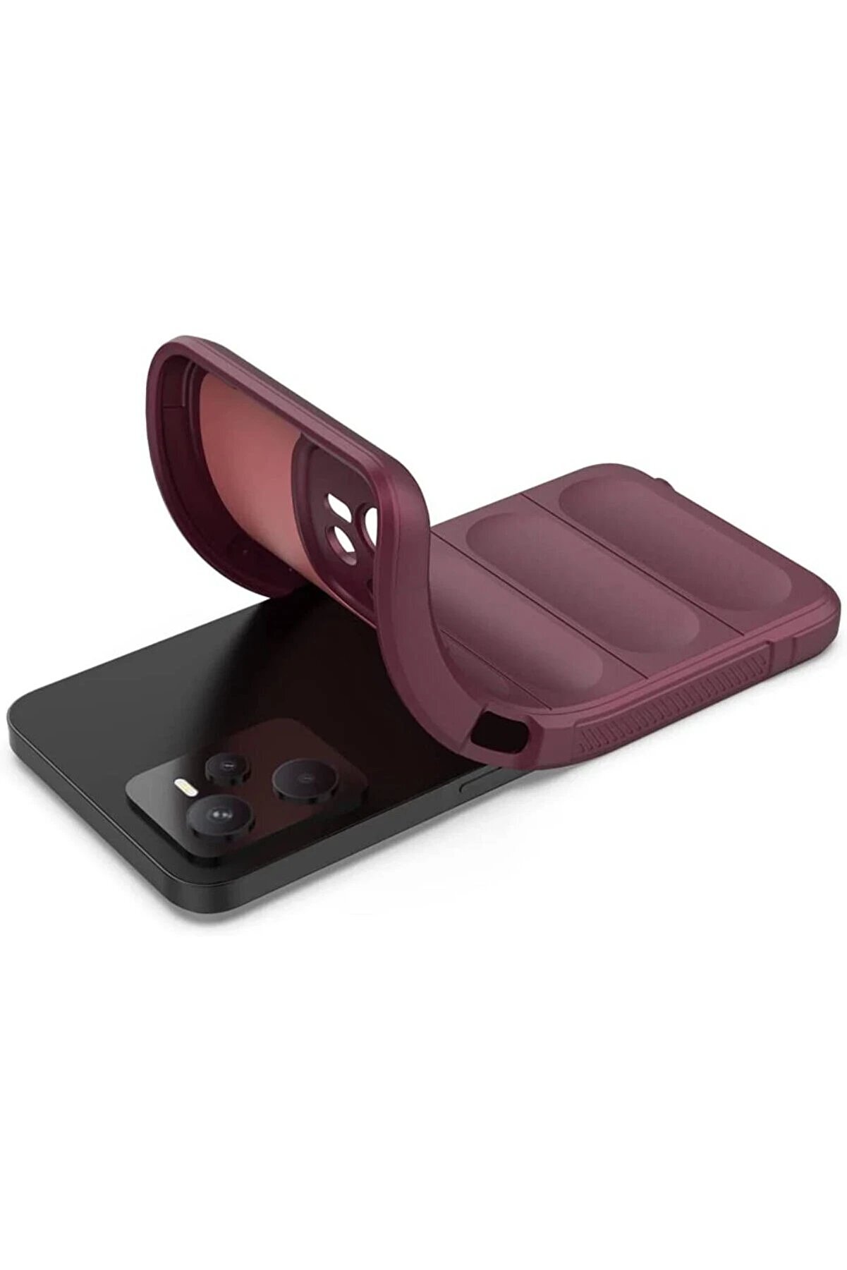 Realme C35 Kılıf Opti̇mum Si̇li̇kon - Bordo - Dropx7615-2234