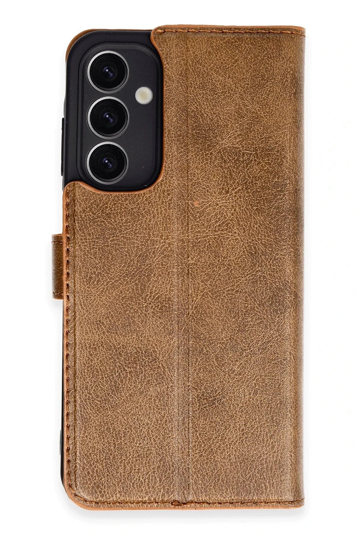 CepteToptan Samsung Galaxy A25 5G Kılıf Trend S Plus Kapaklı Kılıf - Taba - DROPX2026-7609