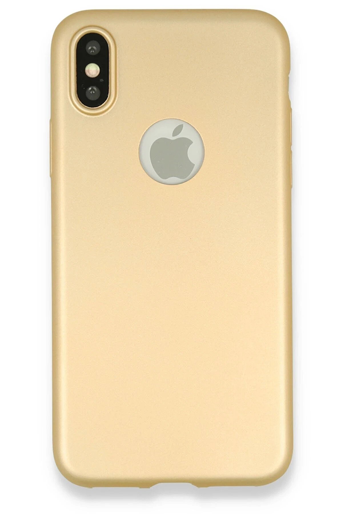 CepteToptan iPhone X Kılıf First Silikon - Gold - DROPX5305-5875