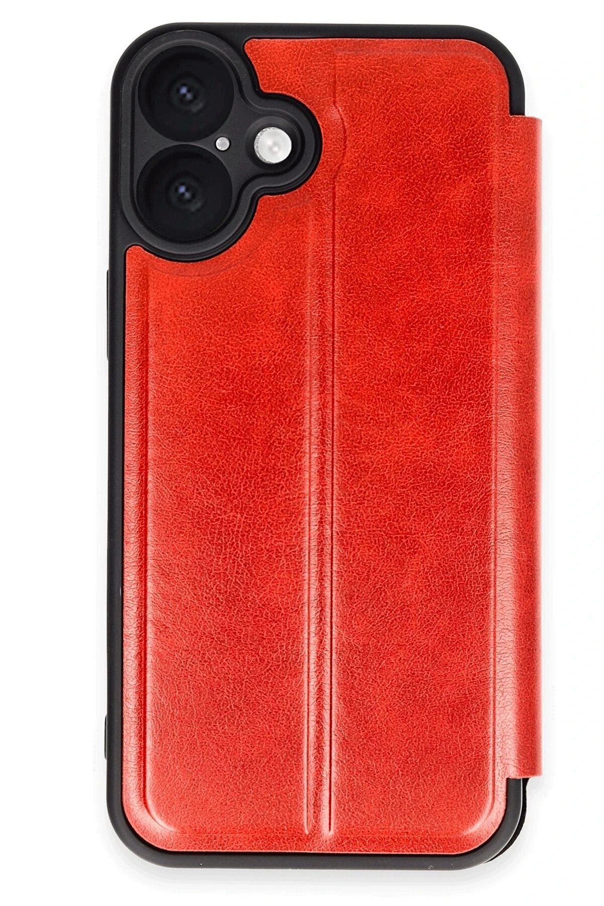 CepteToptan iPhone 16 Plus Kılıf Flip Cover - Kırmızı - DROPX7645-4088