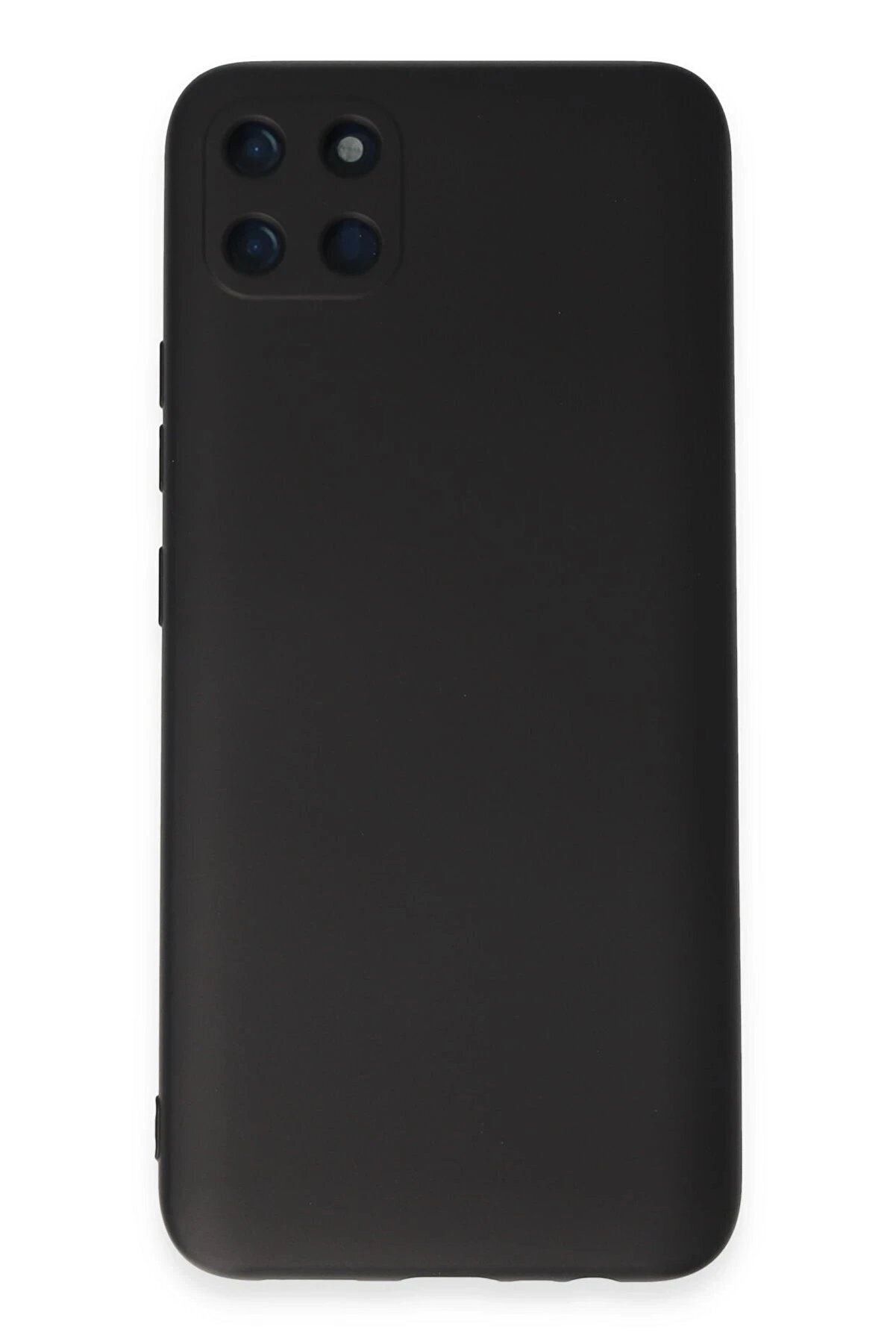 CepteToptan Realme C11 Kılıf Nano Uyumlu İ&ccedil;i Kadife Silikon - Siyah - Dropx9116-1078