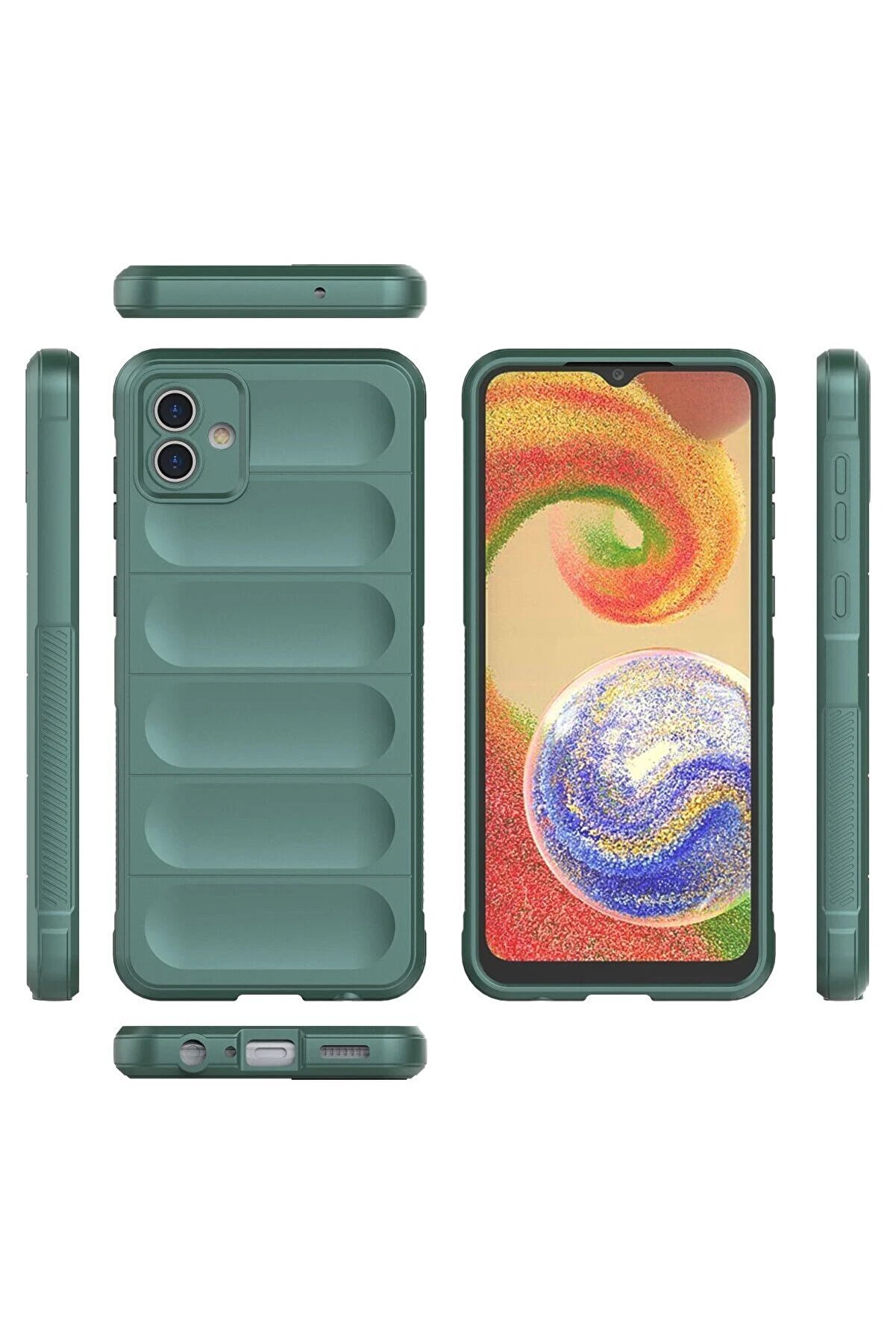 Samsung Galaxy A04E Kılıf Opti̇mum Si̇li̇kon - Koyu Yeşi̇l - Dropx9442-1937