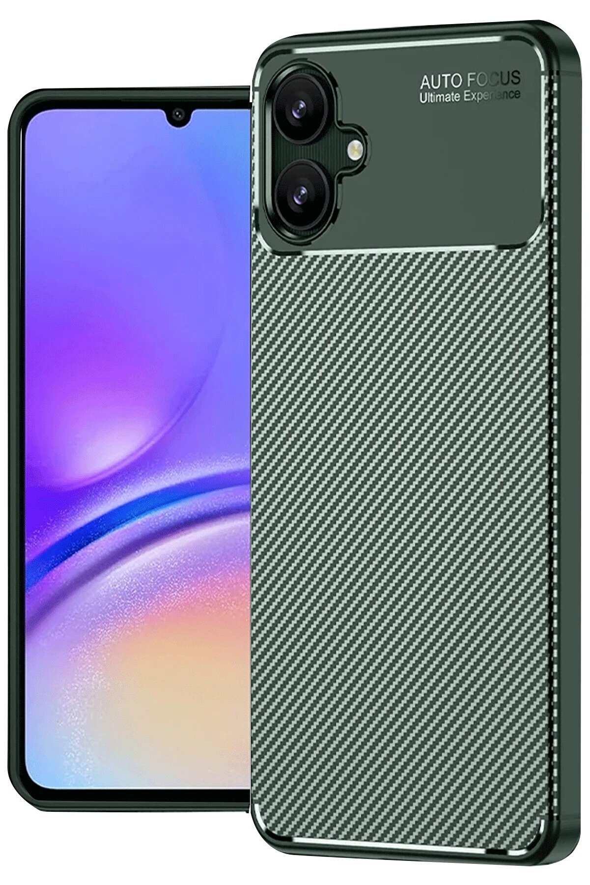 Samsung Galaxy A06 Kılıf Auto Focus Karbon Kapak - Koyu Yeşi̇l - Dropx8218-2299