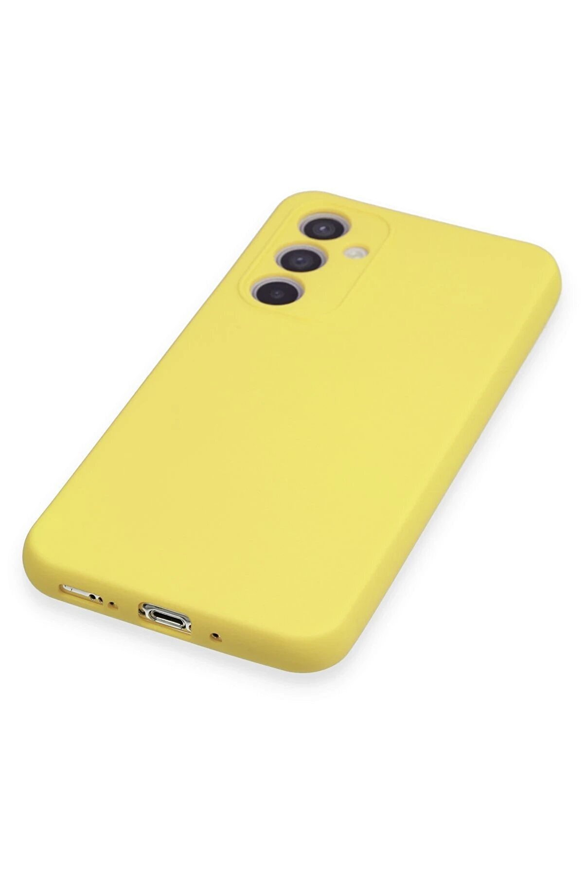 Samsung Galaxy A34 5G Kılıf Nano İçi̇ Kadi̇fe Si̇li̇kon - Sarı - Dropx5836-5952