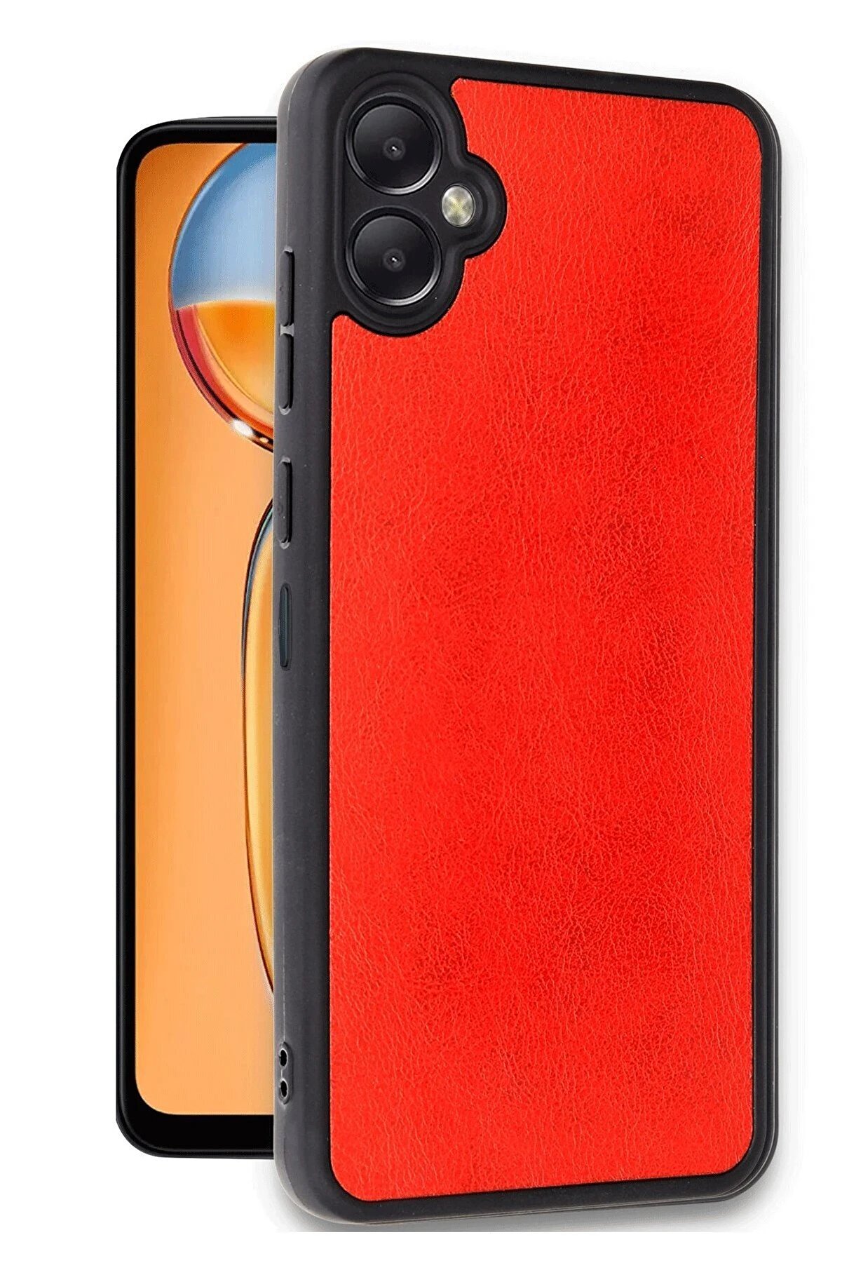 Samsung Galaxy A06 Kılıf Aras Deri̇ Kapak - Kırmızı - Dropx2559-2863