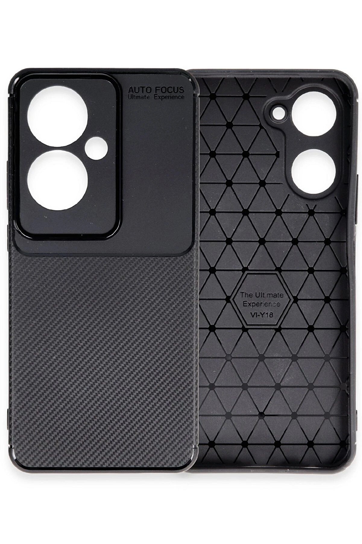 Oppo Reno 11F Kılıf Auto Focus Karbon Kapak - Si̇yah - Dropx2036-8083