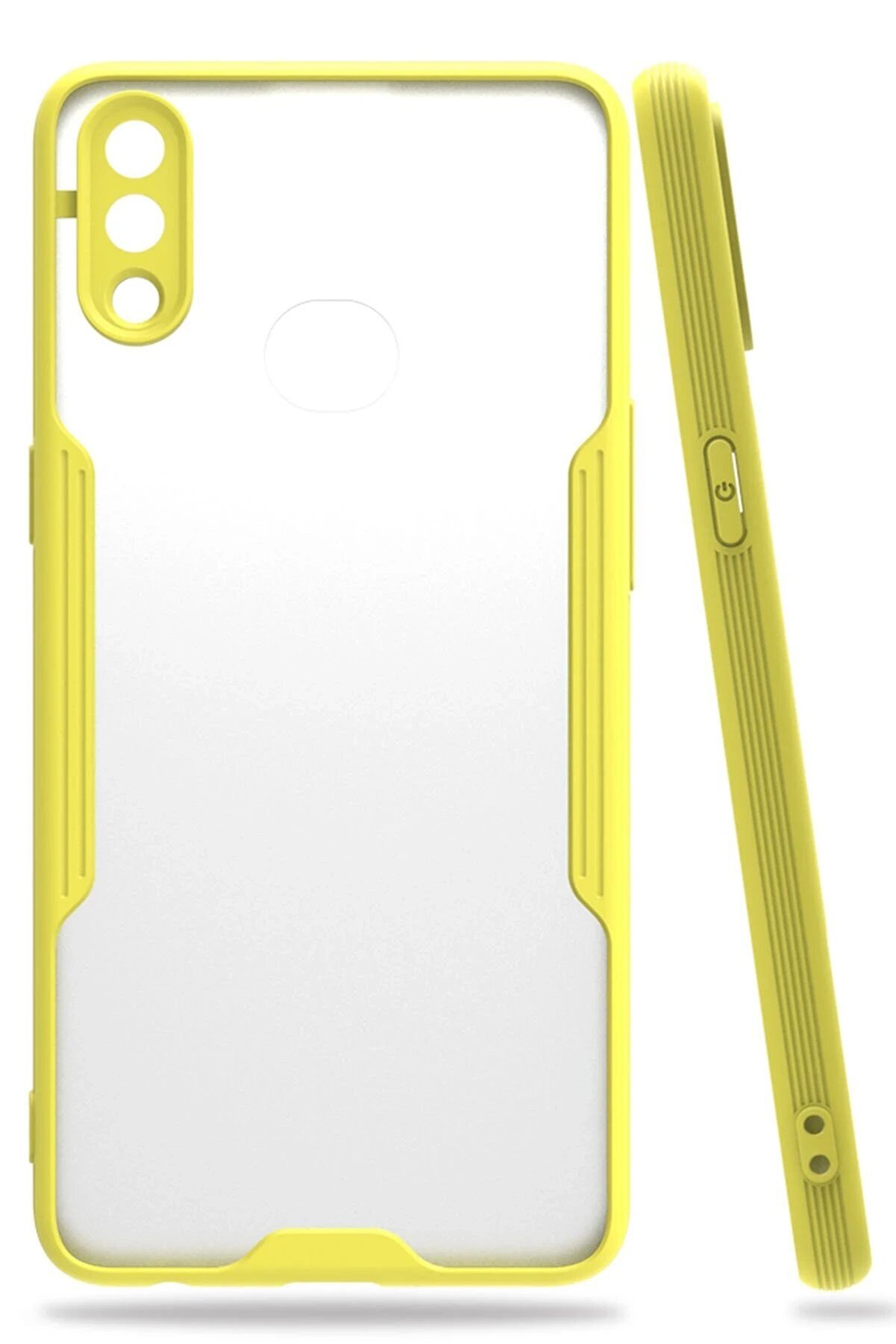 CepteToptan Samsung Galaxy A10S Kılıf Platin Silikon - Sarı - DROPX3220-5147