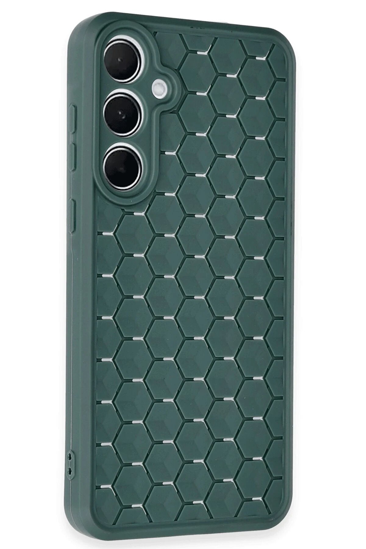 Samsung Galaxy A15 4G Kılıf Petek Si̇li̇kon Kapak - Koyu Yeşi̇l - Dropx2643-9388