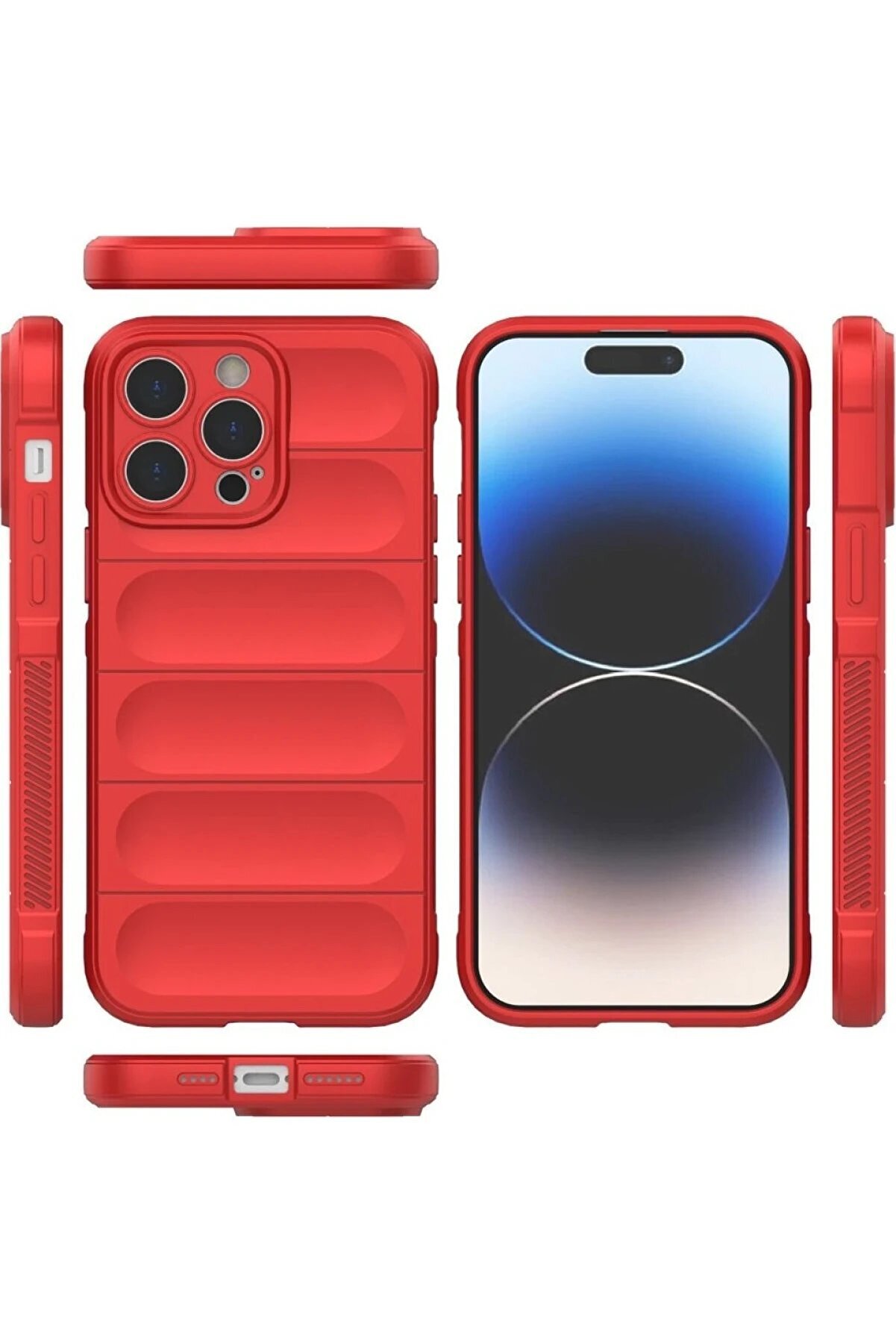 İphone 16 Pro Max Kılıf Opti̇mum Si̇li̇kon - Kırmızı - Dropx3823-5961