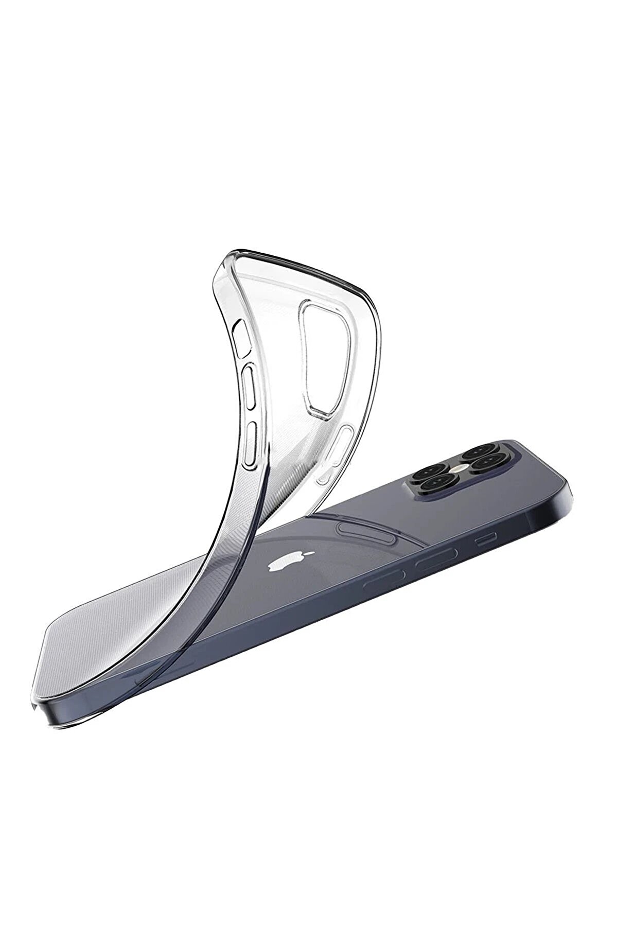 İphone 12 Mi̇ni̇ Kılıf Lüx Şeffaf Si̇li̇kon - Dropx5572-2220