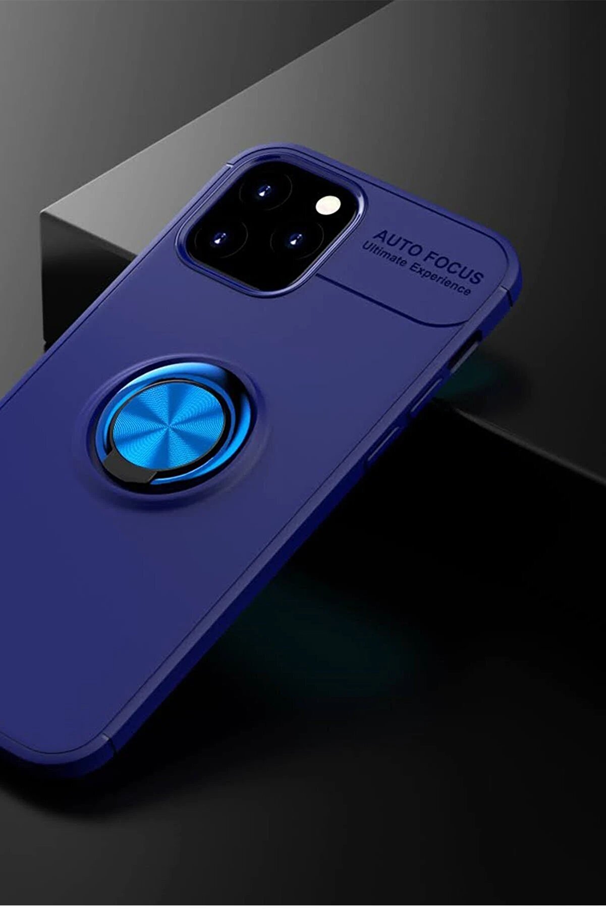 İphone 12 Kılıf Range Yüzüklü Si̇li̇kon - Mavi̇ - Dropx5795-3009