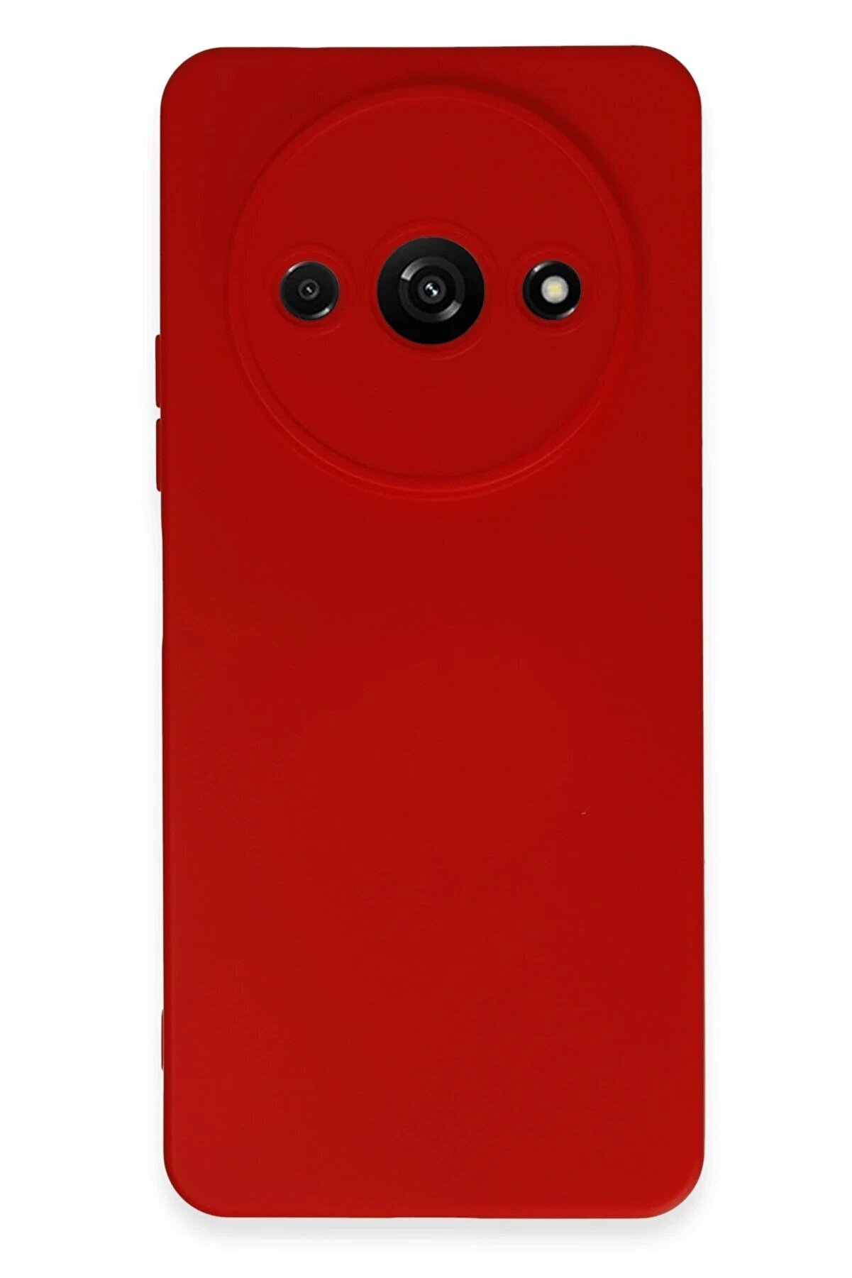 CepteToptan Xiaomi Redmi A3 4G Kılıf Nano i&ccedil;i Kadife Silikon - Kırmızı - DROPX3386-5494