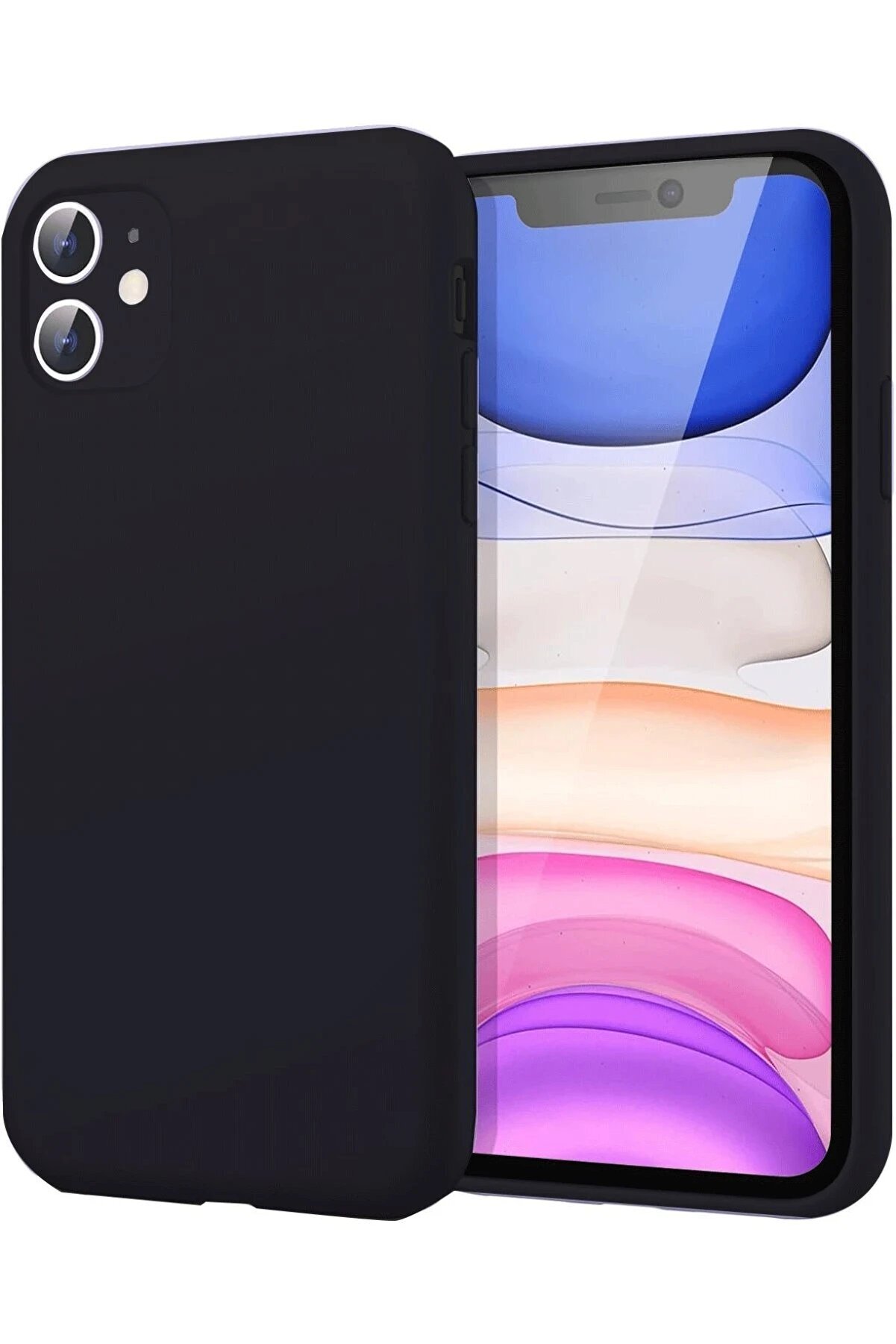 CepteToptan iPhone 11 Kılıf First Silikon - Siyah - DROPX9600-3618