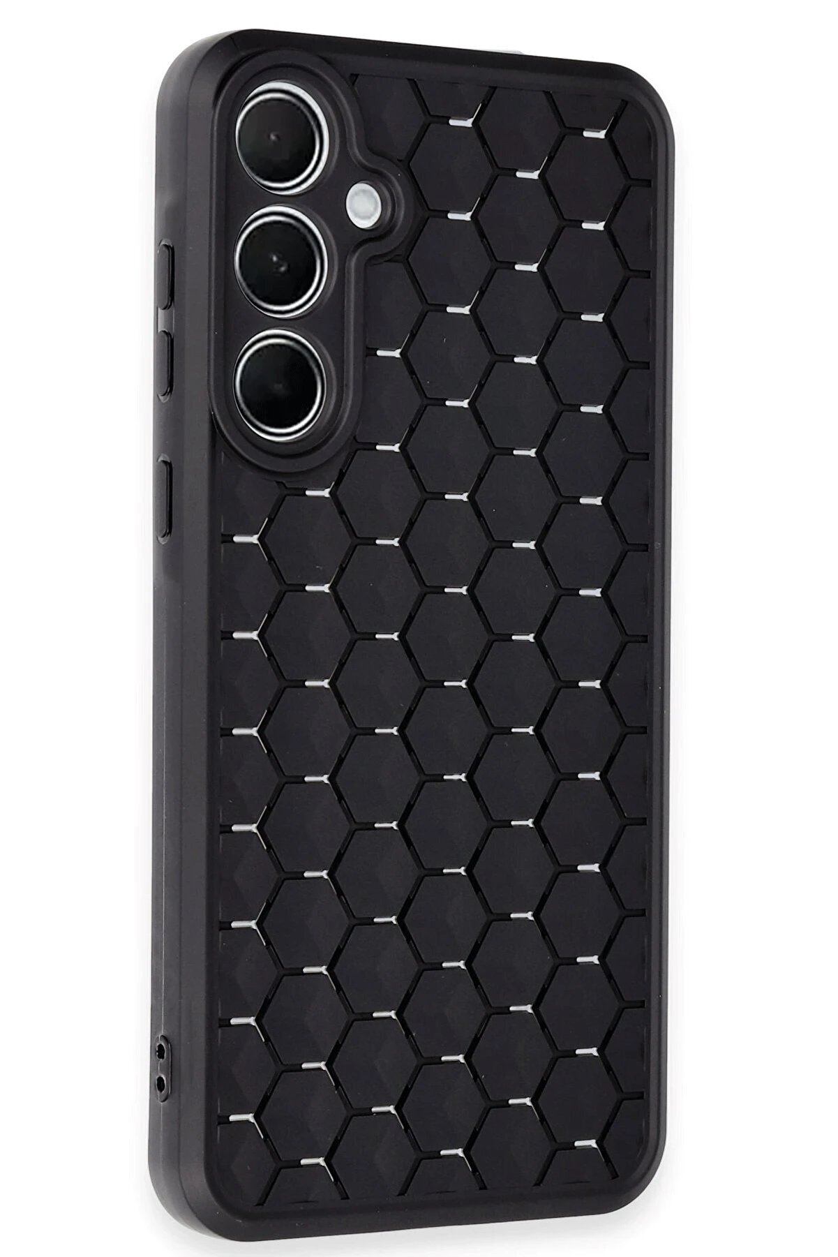 Samsung Galaxy A35 5G Kılıf Petek Si̇li̇kon Kapak - Si̇yah - Dropx7632-5751