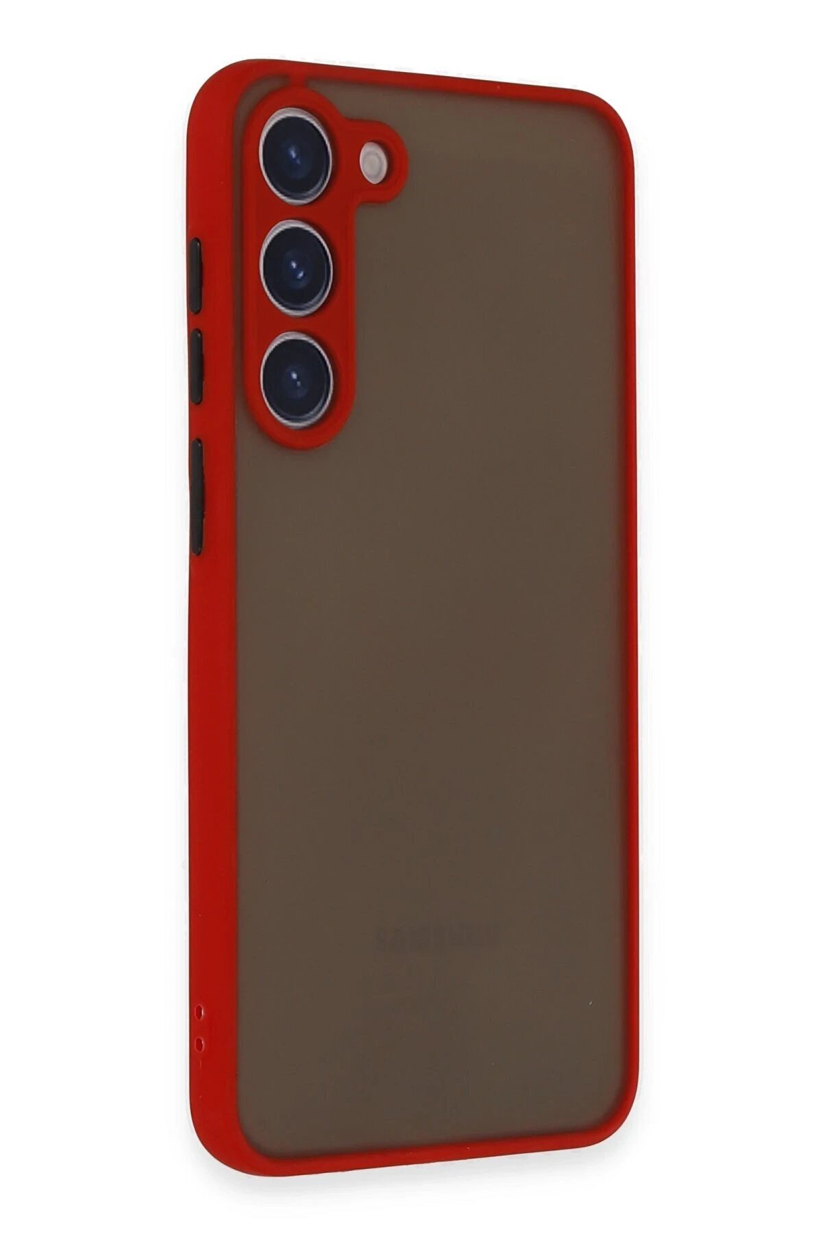 Samsung Galaxy S23 Plus Kılıf Montreal Si̇li̇kon Kapak - Kırmızı - Dropx3223-3676