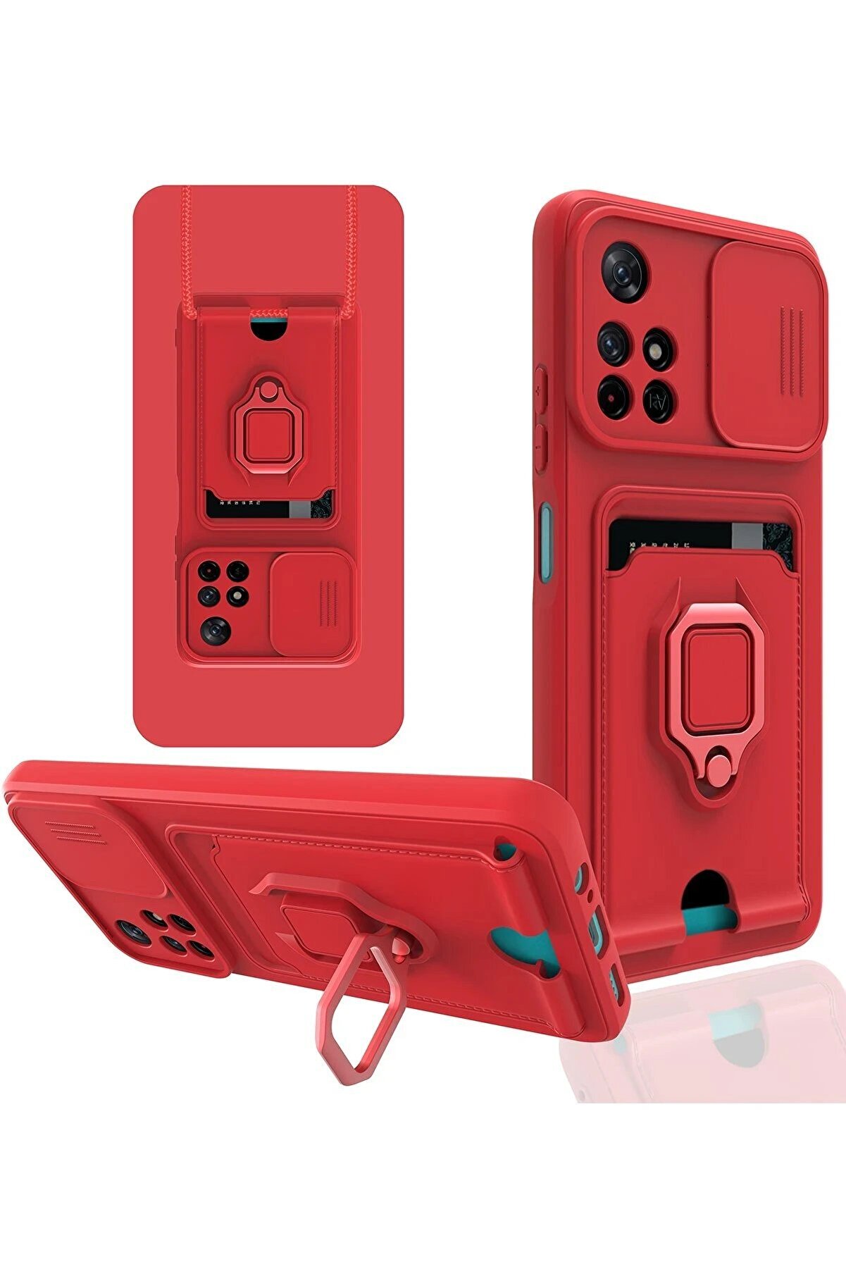 CepteToptan Xiaomi Redmi Note 11T Kılıf Zuma Kartvizitli Y&uuml;z&uuml;kl&uuml; Silikon - Kırmızı - DROPX6000-3119