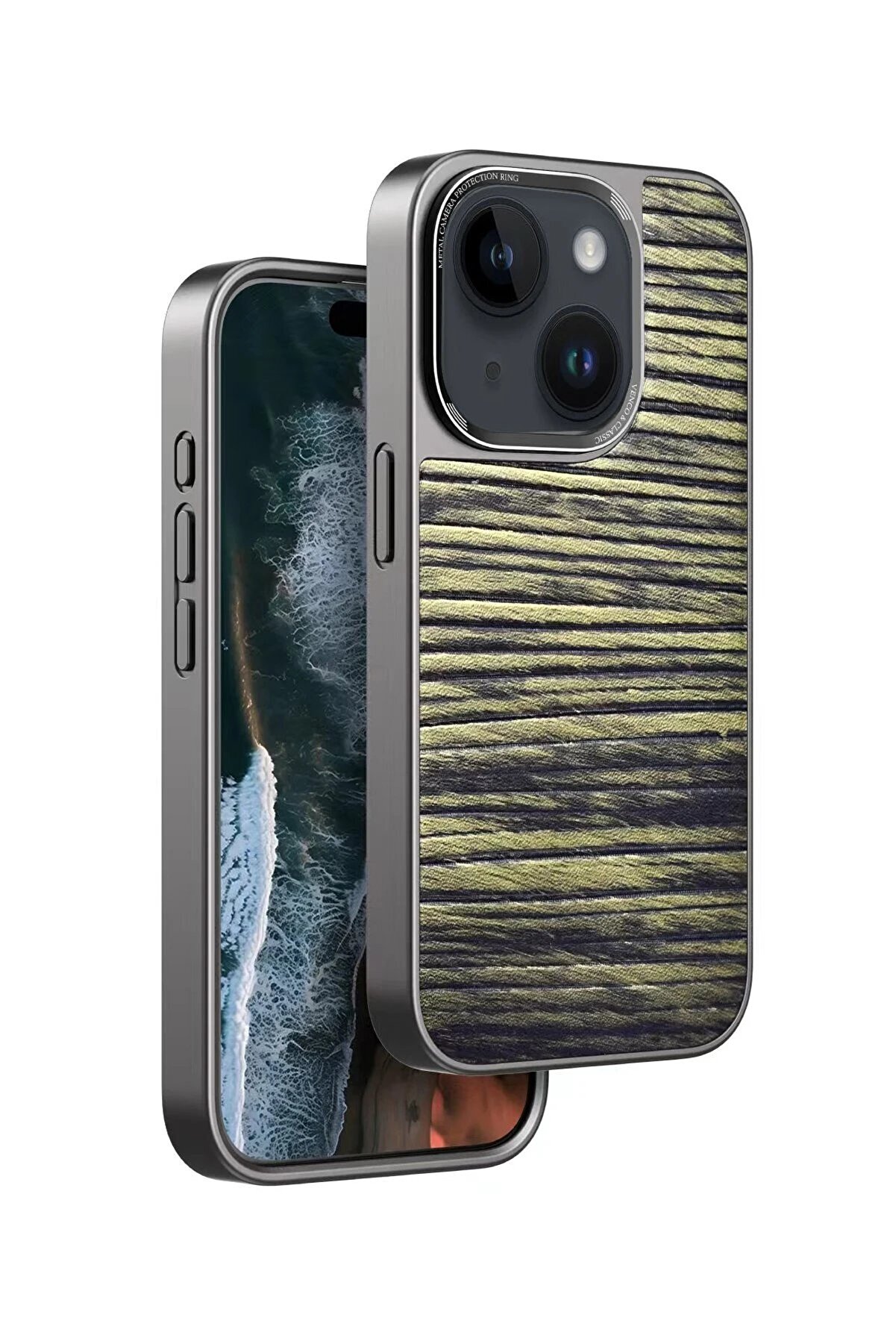 CepteToptan iPhone 15 Wave Kapak - Koyu Kahve - DROPX4685-1141