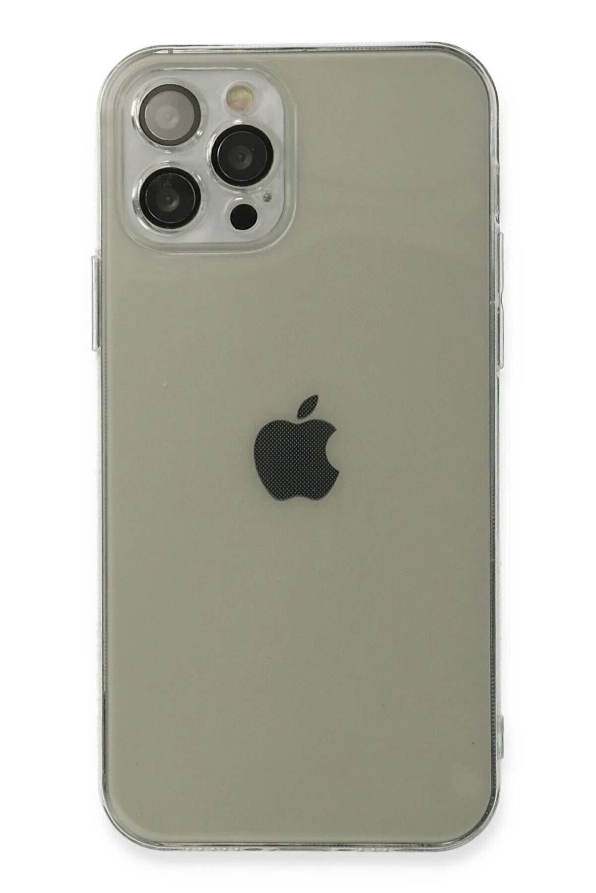 CepteToptan iPhone 12 Pro Max Kılıf Fly Lens Silikon - Şeffaf - DROPX7935-9874