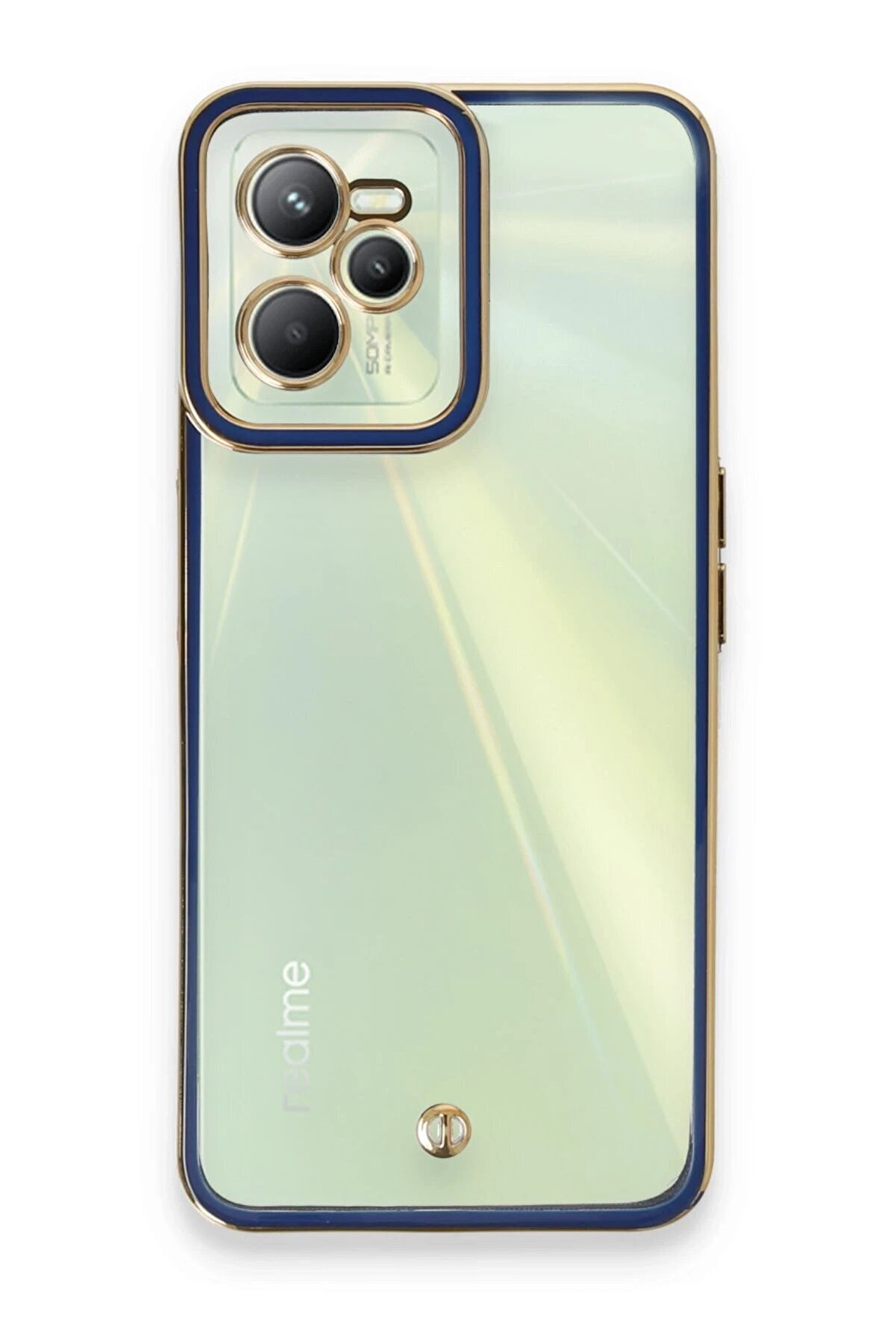 CepteToptan Realme C35 Kılıf Liva Lens Silikon - Mavi - DROPX4796-2523