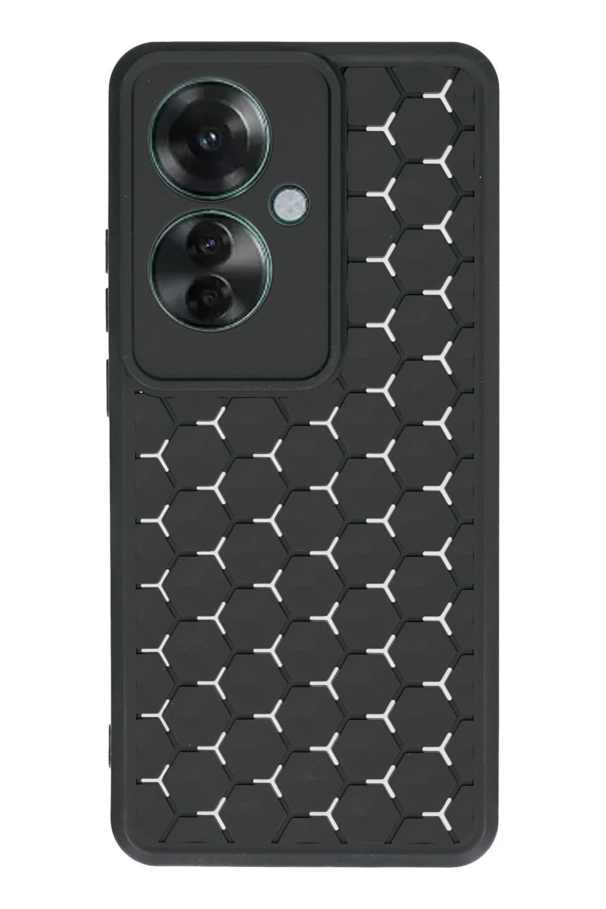 CepteToptan Oppo Reno 11F Kılıf Petek Silikon Kapak - Siyah - DROPX5424-2866