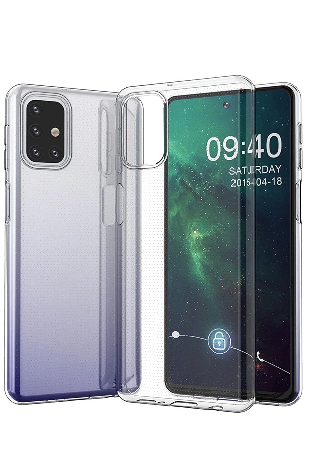 CepteToptan Samsung Galaxy M31S Kılıf Lüx Şeffaf Silikon - DROPX5972-5322