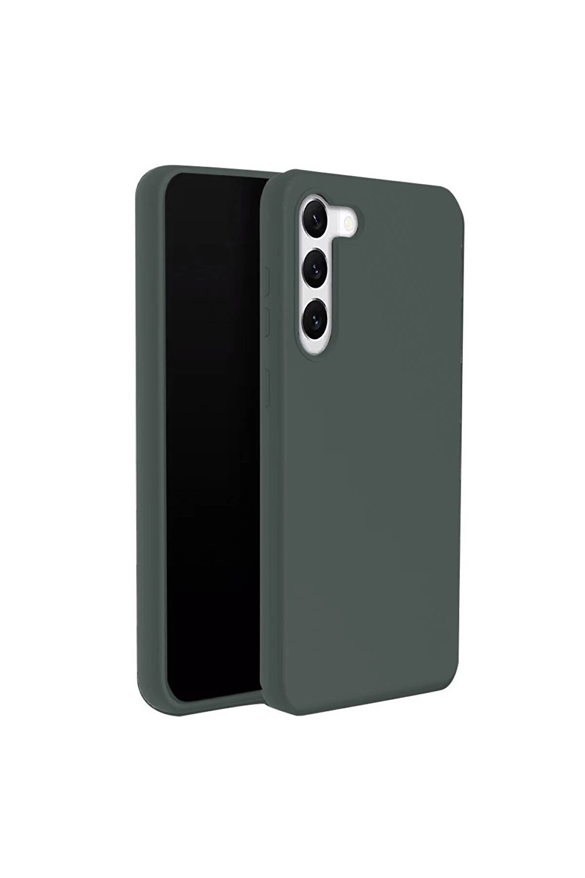 CepteToptan Samsung Galaxy S24 Plus Kılıf First Silikon - Koyu Yeşil - DROPX2139-1557