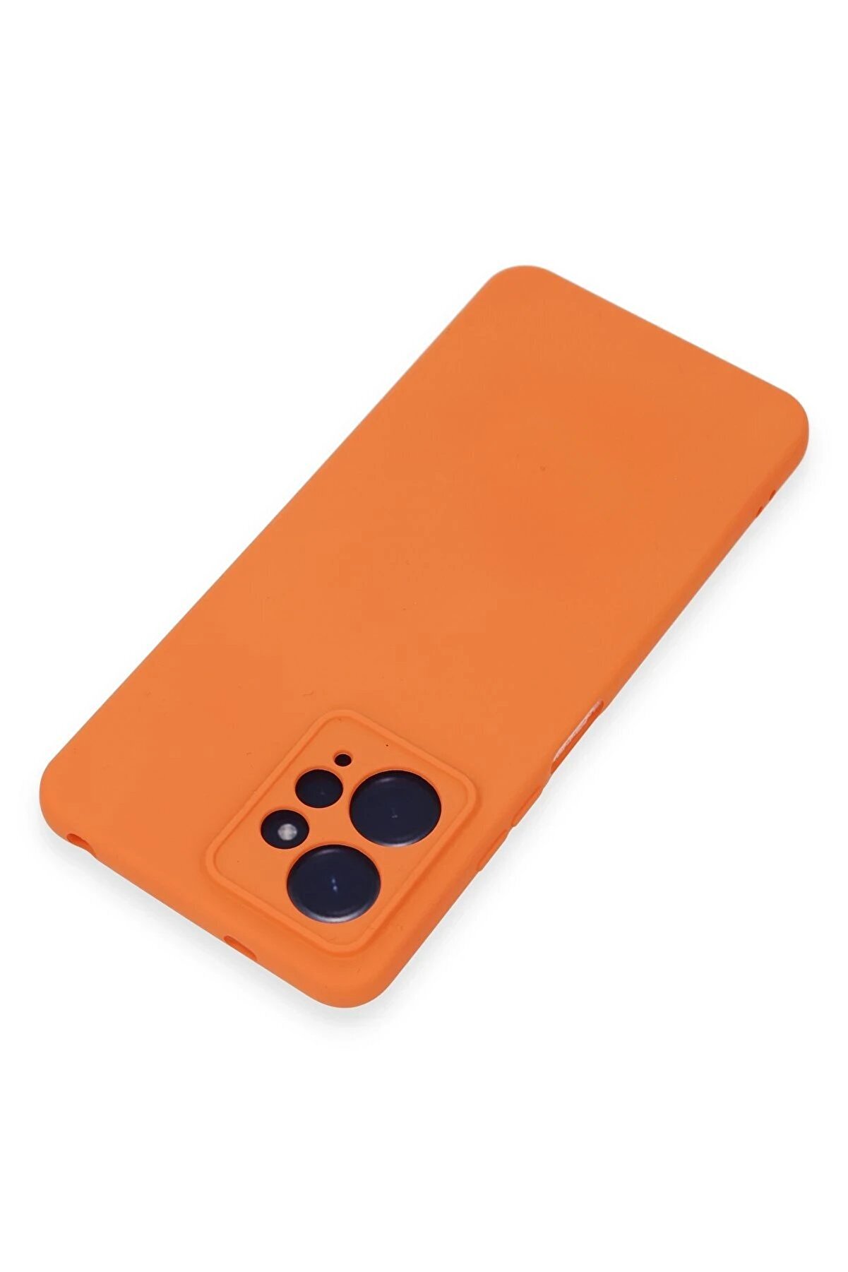 Xi̇aomi̇ Redmi̇ Note 12 4G Kılıf Nano İçi̇ Kadi̇fe Si̇li̇kon - Turuncu - Dropx8726-7894