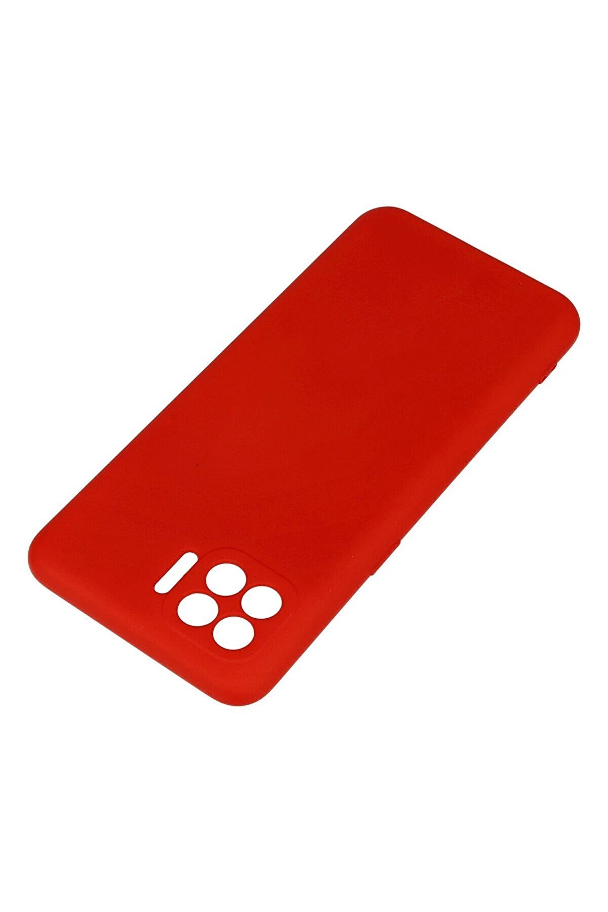 Oppo Reno 4 Li̇te Kılıf Nano İçi̇ Kadi̇fe Si̇li̇kon - Kırmızı - Dropx1203-3827