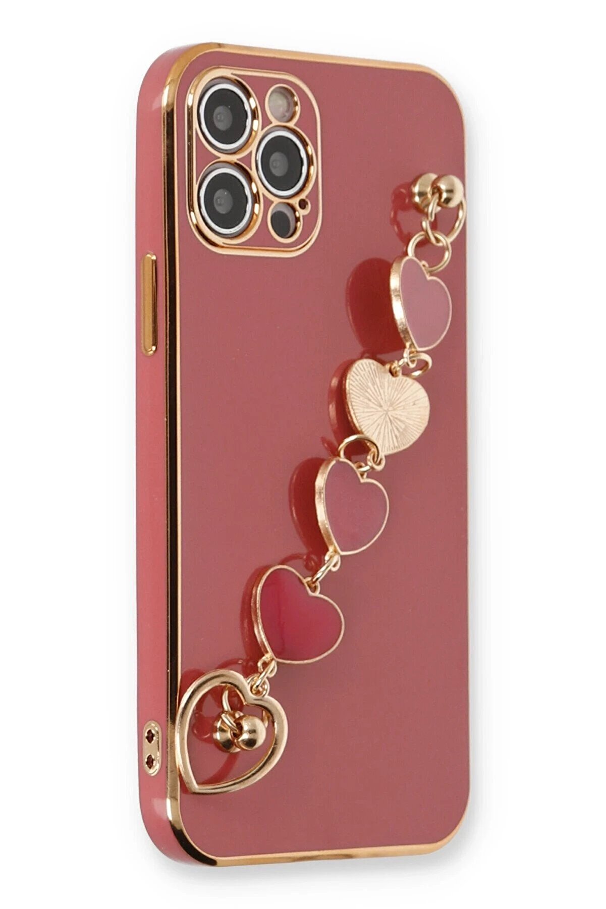 CepteToptan iPhone 12 Pro Kılıf Esila Silikon - Kırmızı - DROPX7720-2724