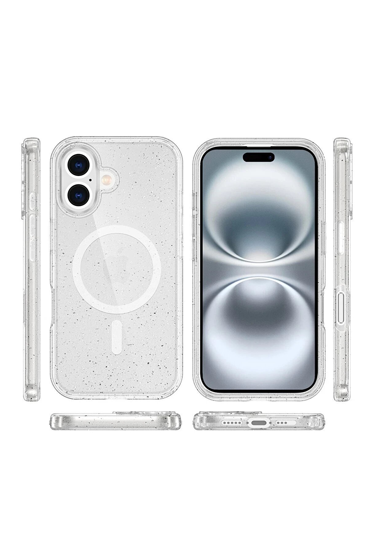 İphone 16 Plus Kılıf Glow Magsafe Kapak - Şeffaf - Dropx1078-2310