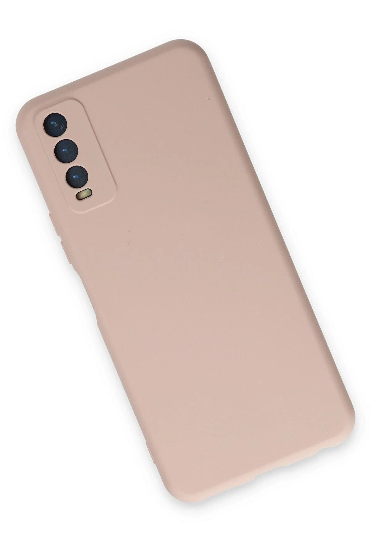 Vi̇vo Y11S Kılıf Nano İçi̇ Kadi̇fe Si̇li̇kon - Pudra - Dropx5637-7242