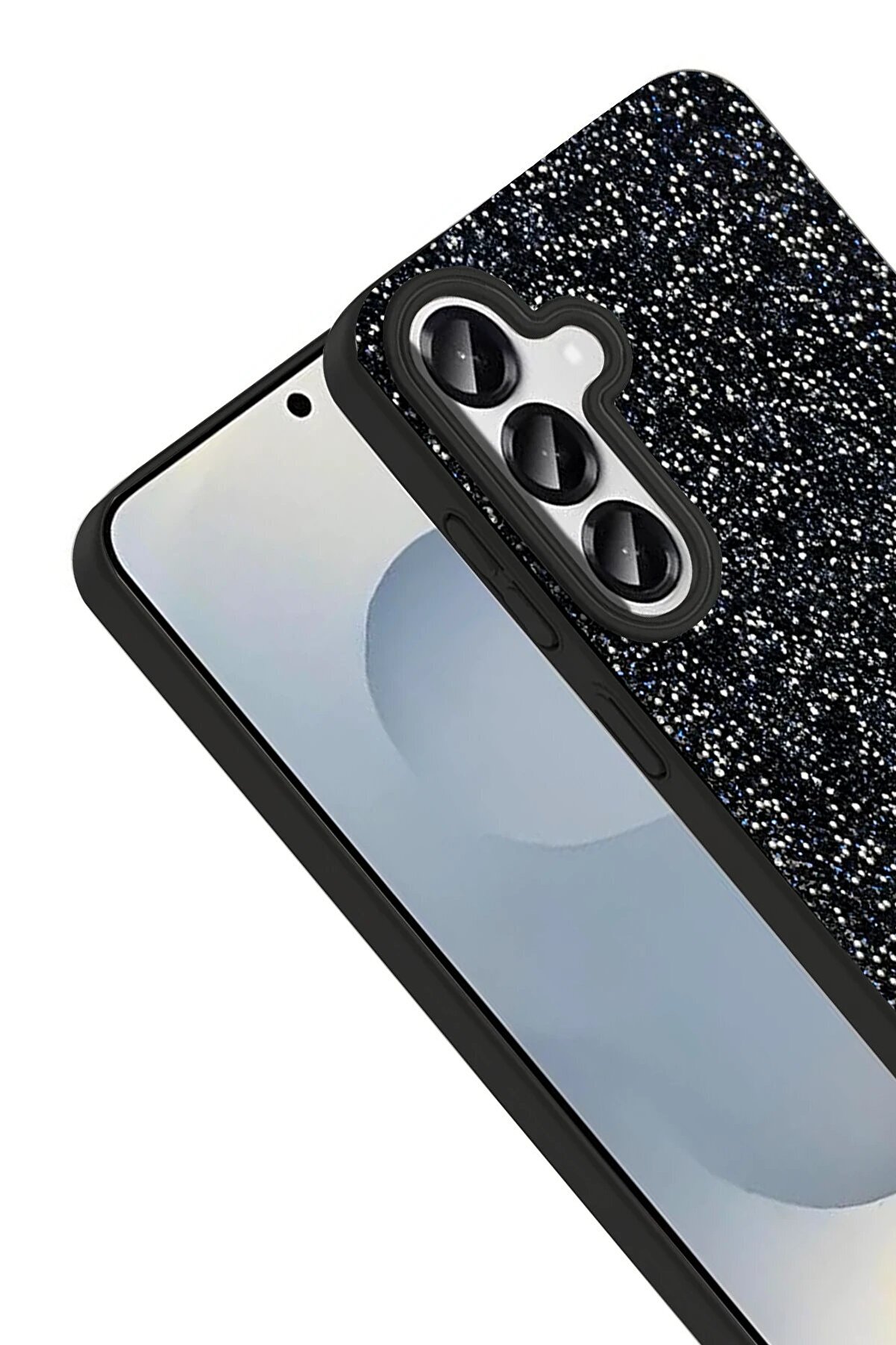 Samsung Galaxy S25 Plus Bri̇ght Si̇mli̇ Kapak - Si̇yah - Dropx2778-4886