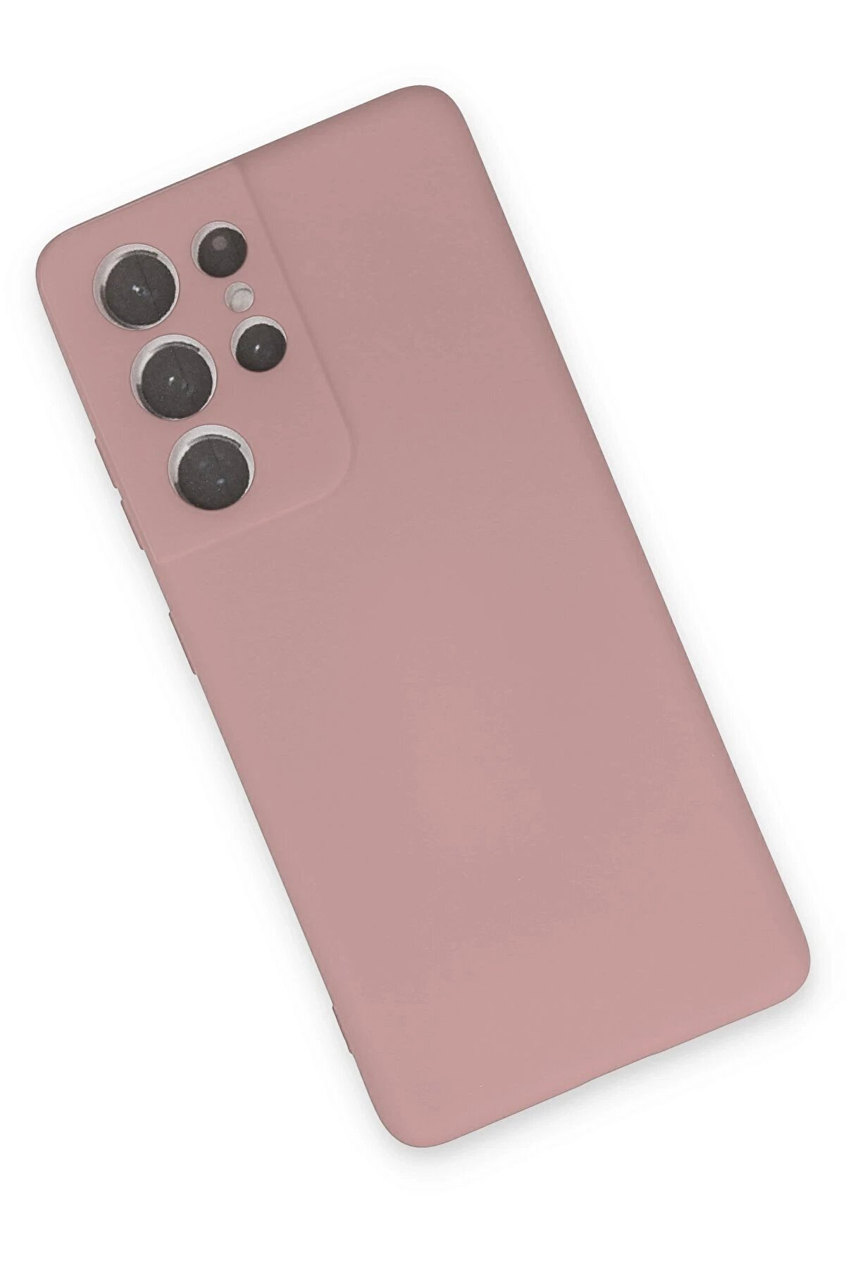 Samsung Galaxy S21 Ultra Kılıf Nano İ&ccedil;i̇ Kadi̇fe Si̇li̇kon - Pudra - Dropx2429-5309