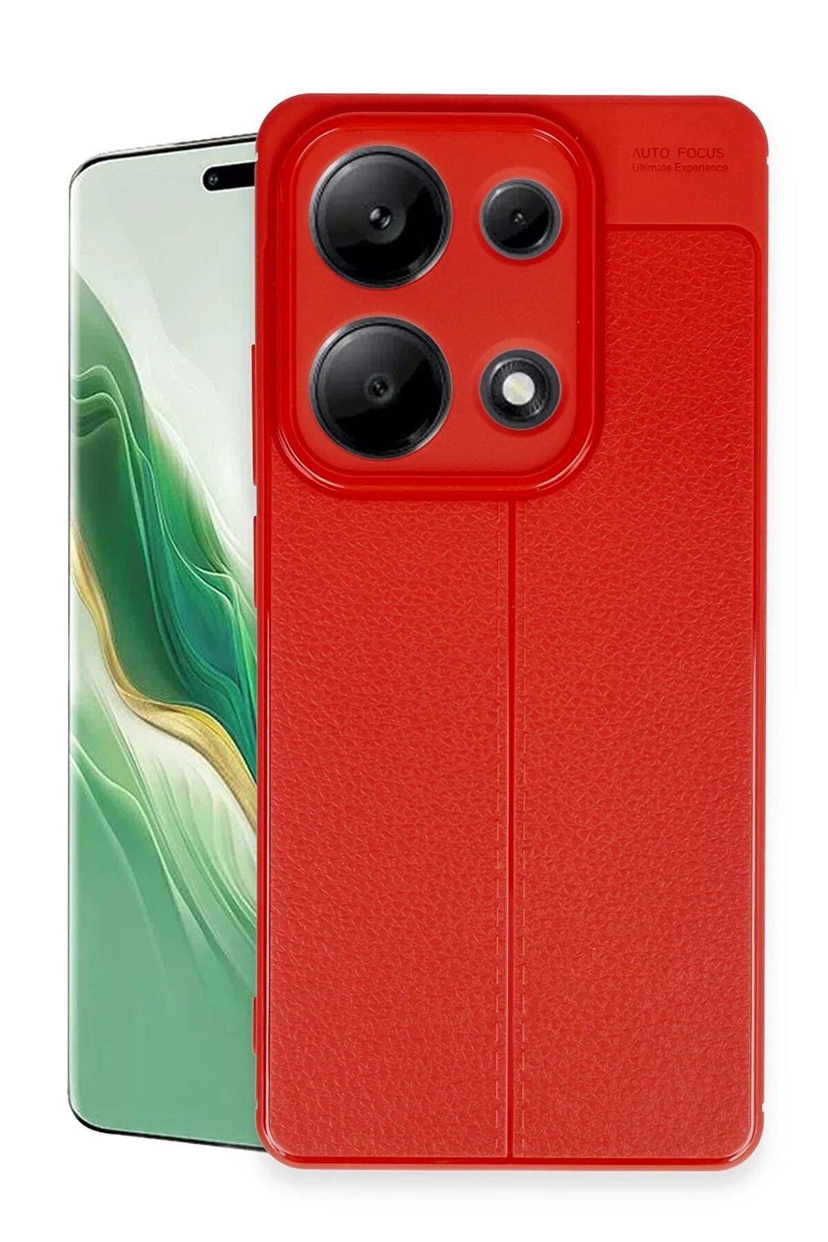 CepteToptan Xiaomi Redmi Note 13 Pro 4G Kılıf Auto Focus Kapak - Kırmızı - DROPX6877-7173