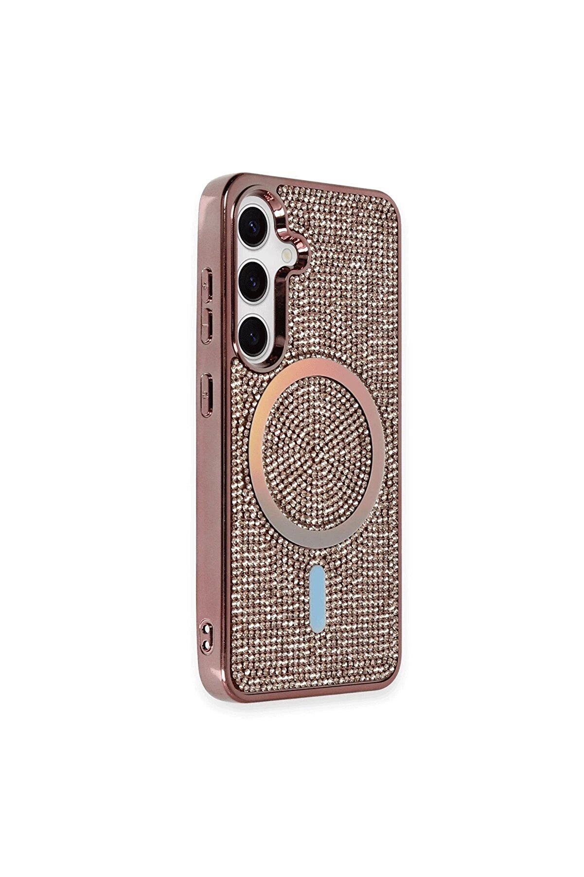 Samsung Galaxy S24 Kılıf Di̇amond Magsafe Kapak - Pembe - Dropx1182-5152