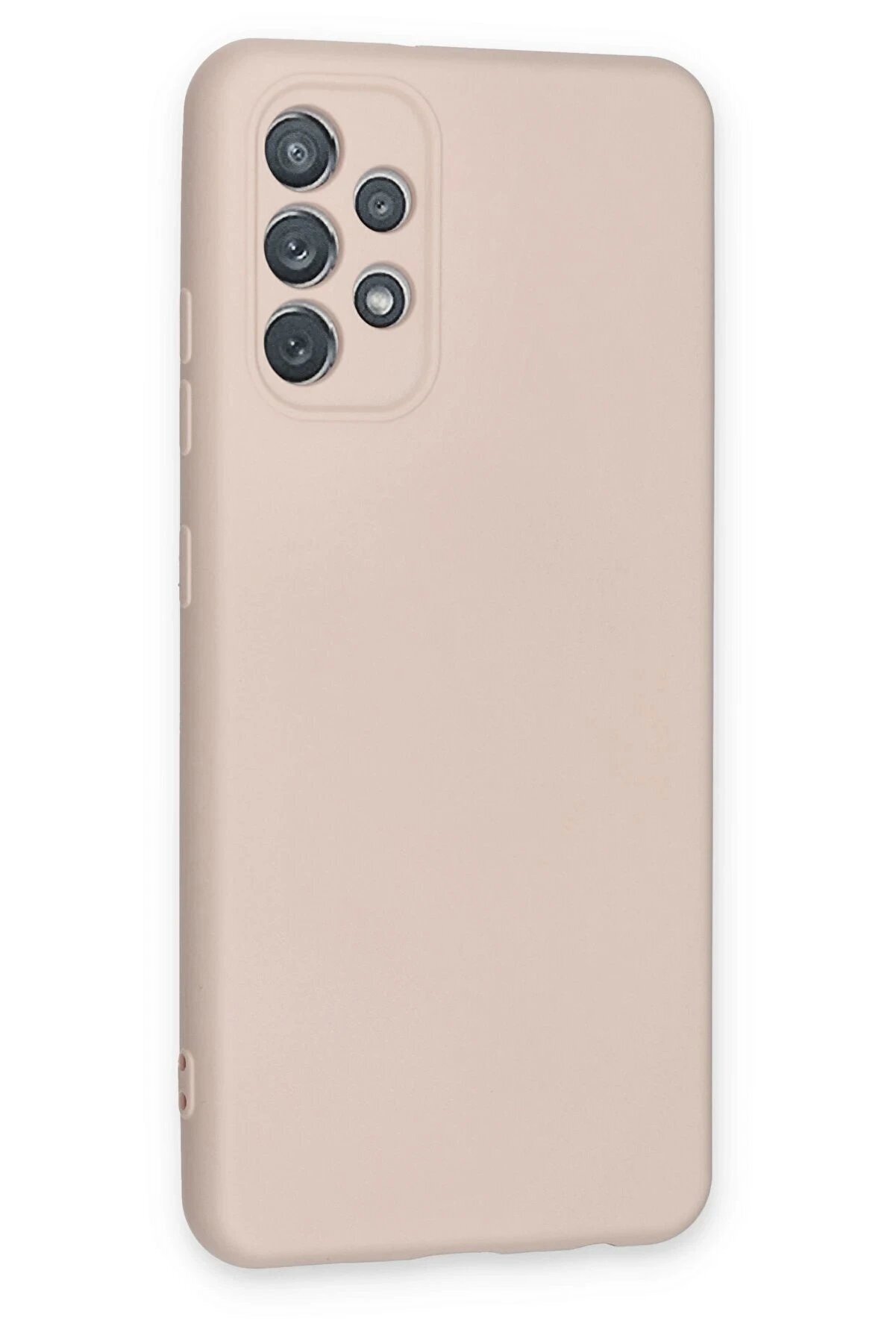 Samsung Galaxy A72 Kılıf Nano İ&ccedil;i̇ Kadi̇fe Si̇li̇kon - Pudra - Dropx3990-8867