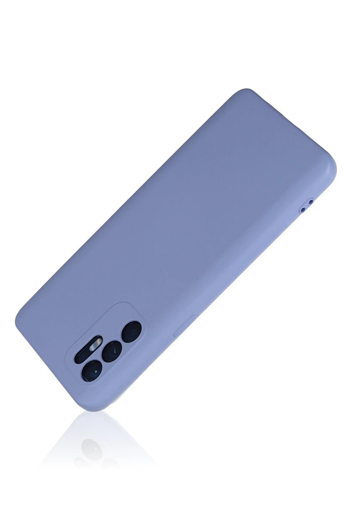 Oppo Reno 6 Kılıf Nano İçi̇ Kadi̇fe Si̇li̇kon - Li̇la - Dropx1490-5783