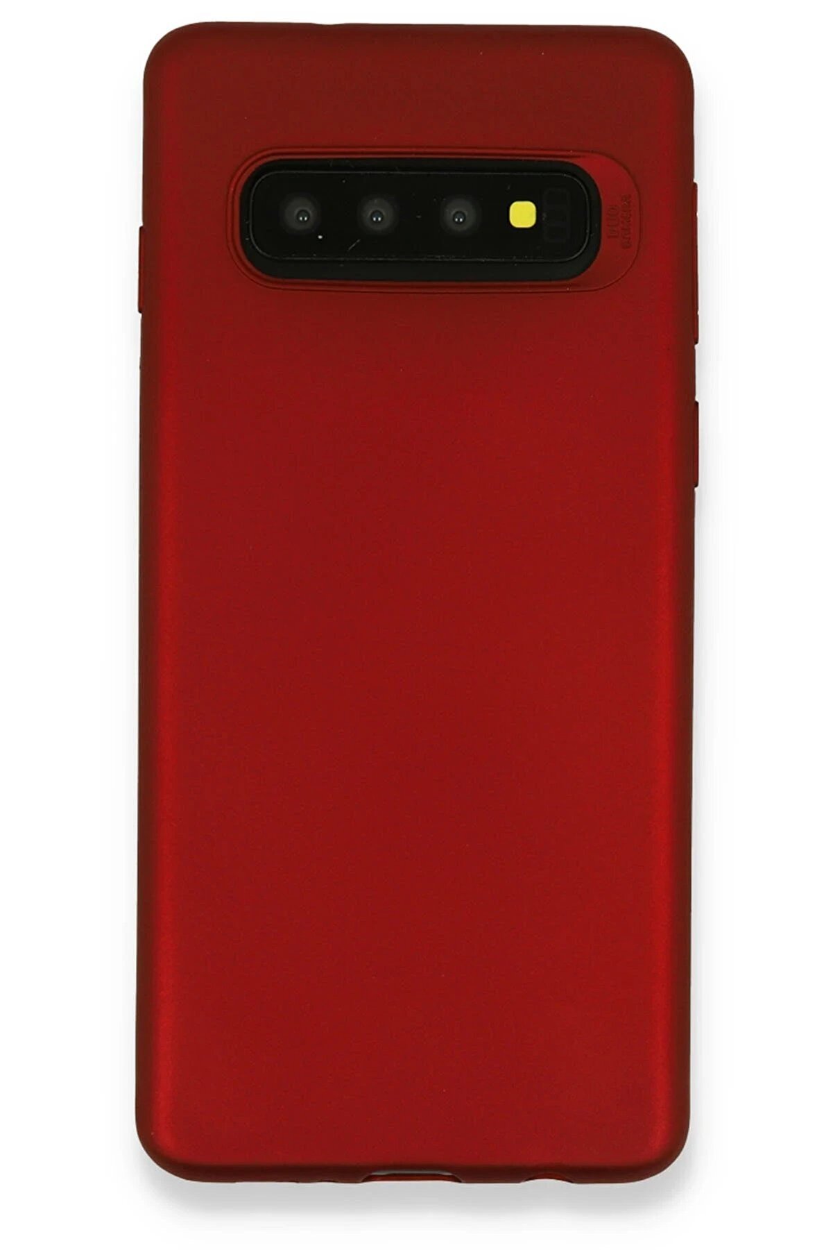 CepteToptan Samsung Galaxy S10 Plus Kılıf First Silikon - Bordo - DROPX1442-9800