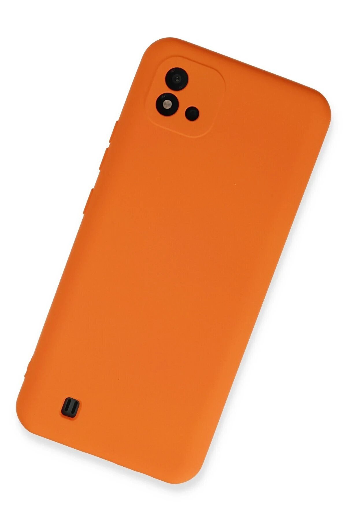 Realme C11 2021 Kılıf Nano İçi̇ Kadi̇fe Si̇li̇kon - Turuncu - Dropx7264-8969