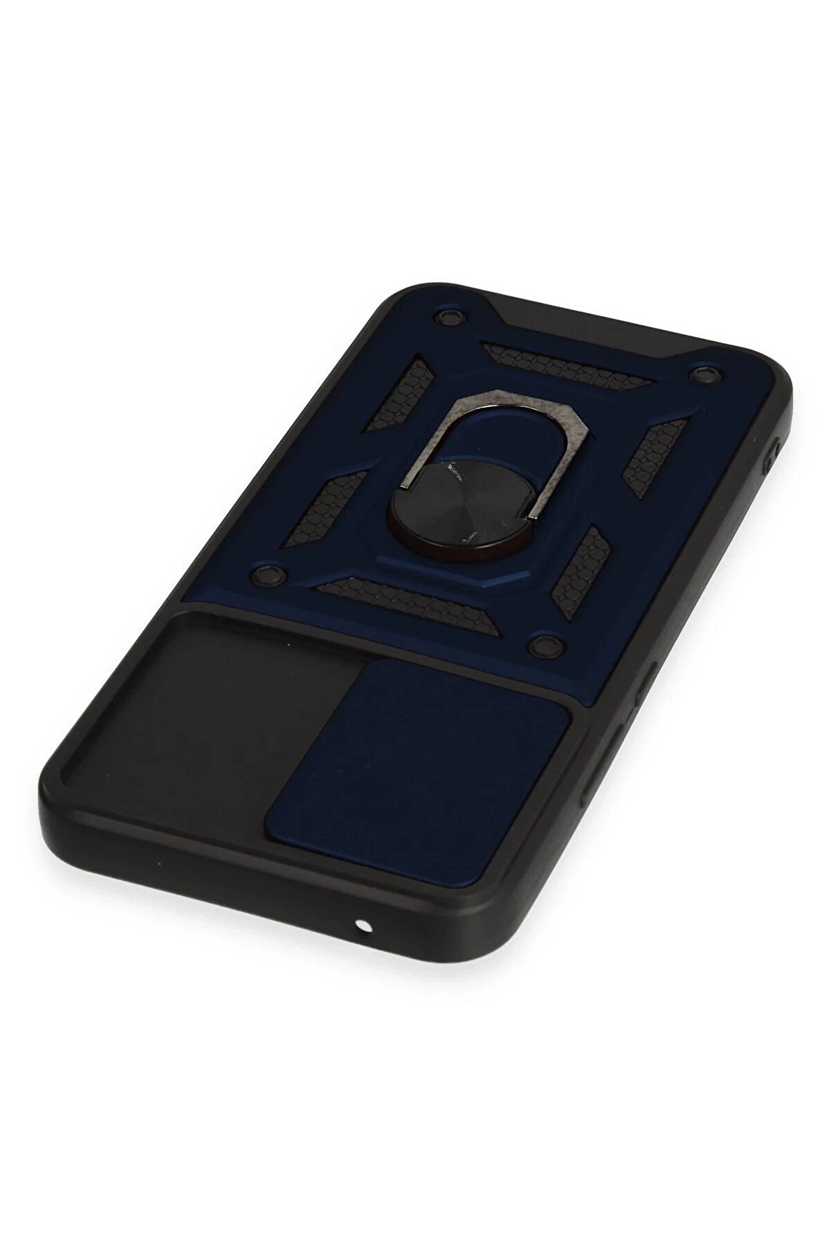 Samsung Galaxy A34 5G Kılıf Pars Lens Yüzüklü Si̇li̇kon - Laci̇vert - Dropx4685-6316